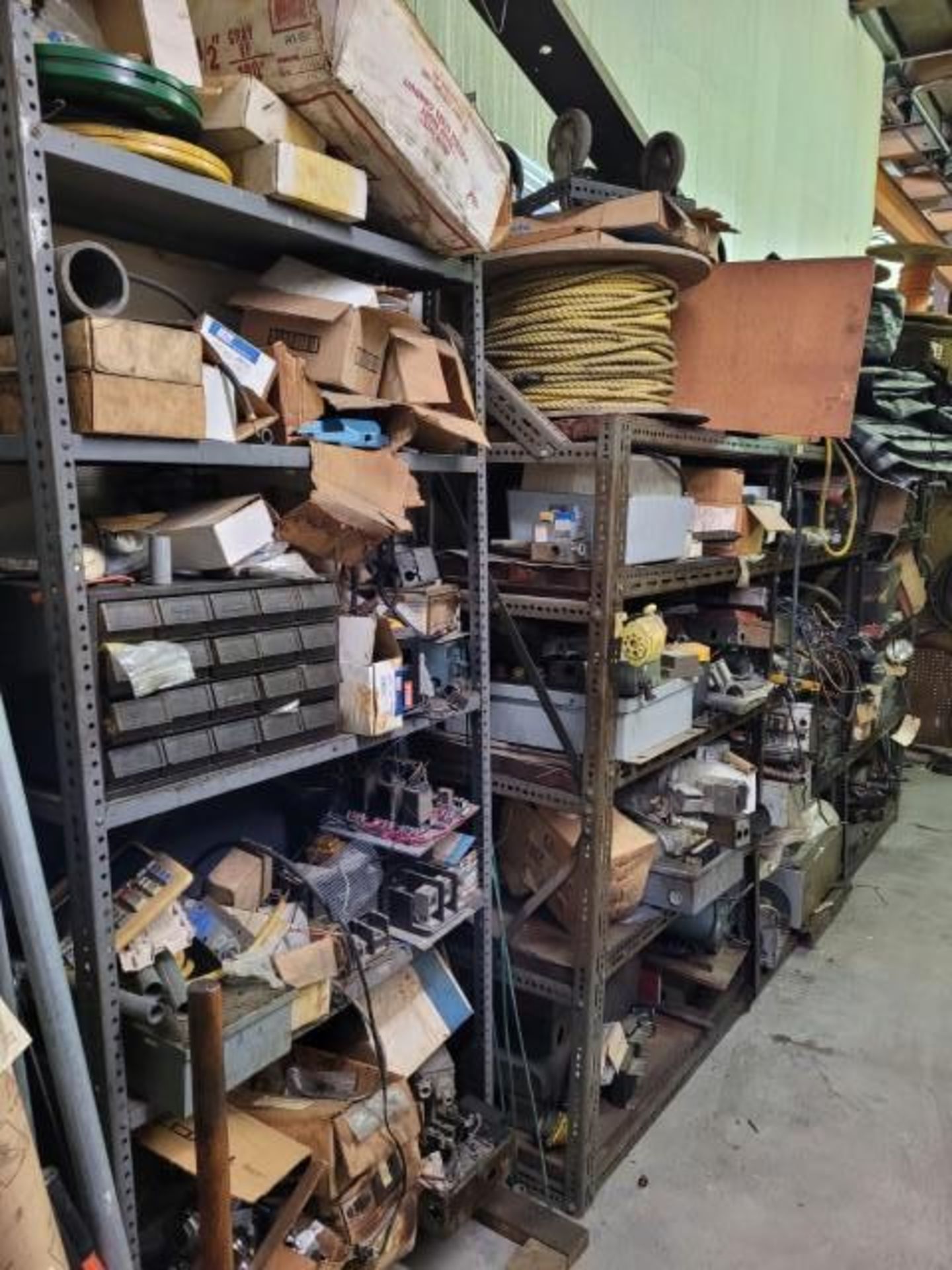 LOT: of Assorted Machine Supplies Consisting of: Cabinets, Motors, Clamps, Nuts, Bolts, Fasteners, D - Image 3 of 9