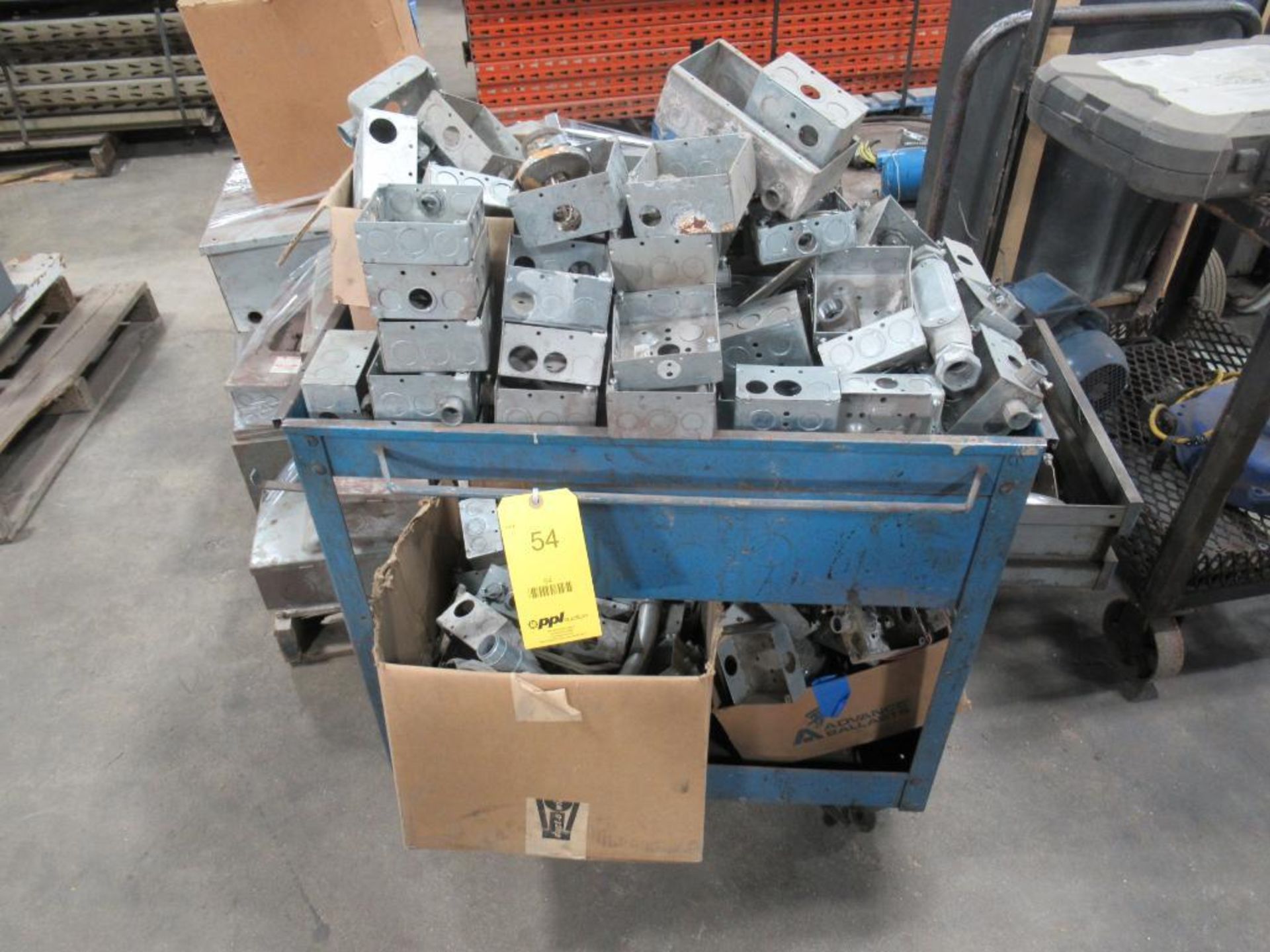 LOT: (1) Pallet of Electrical Breaker Boxes, (1) Cart of Electrical Boxes - Image 2 of 3