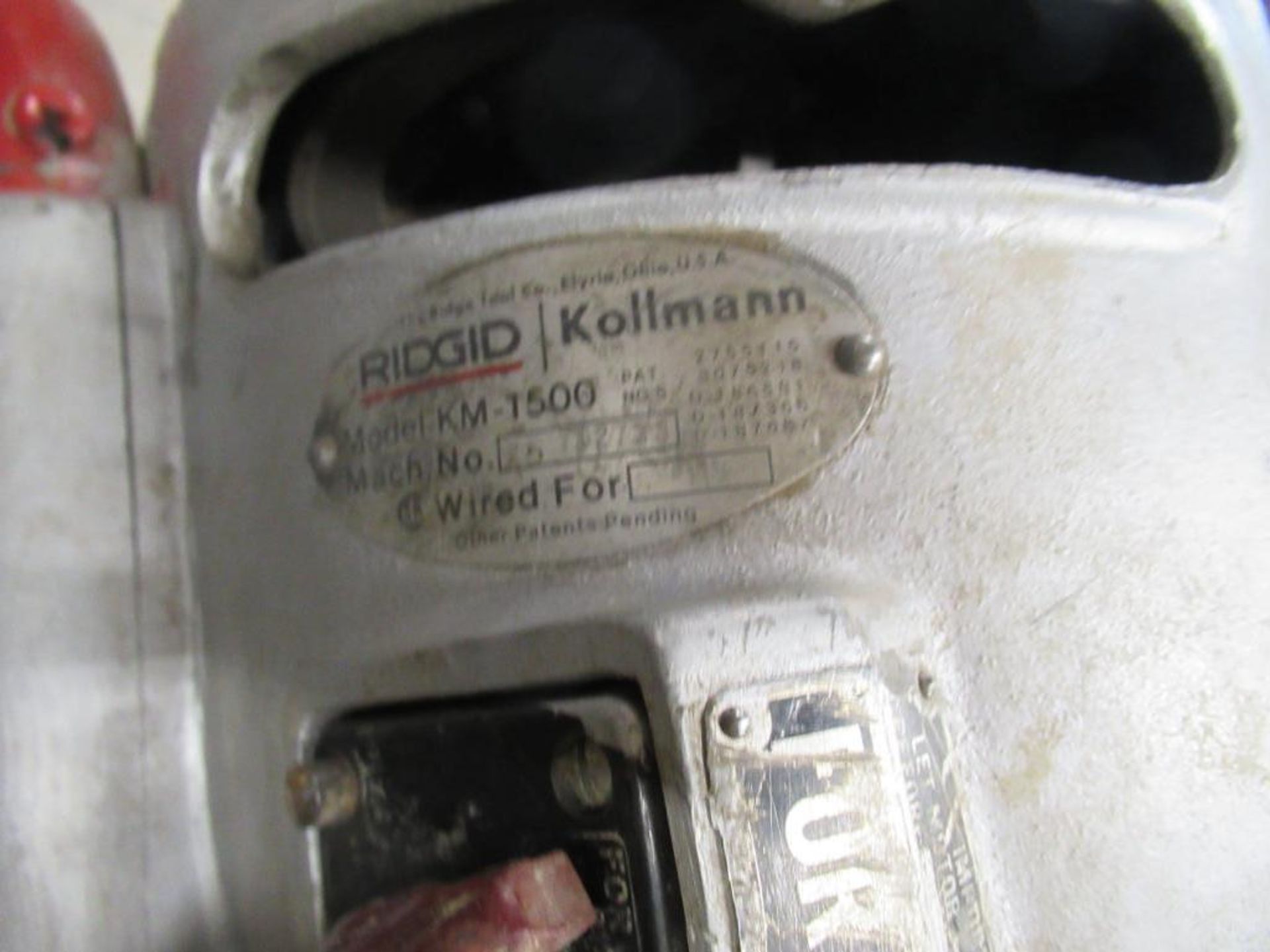 LOT: Ridgid-Kollmann KIM1500 Power Rodder, Rodding Snake, Wire Basket - Image 2 of 4