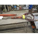 LOT: (2) 90 lb. Air Hammers, (1) 45 lb. Air Shovel, (2) Wood Shop Cary