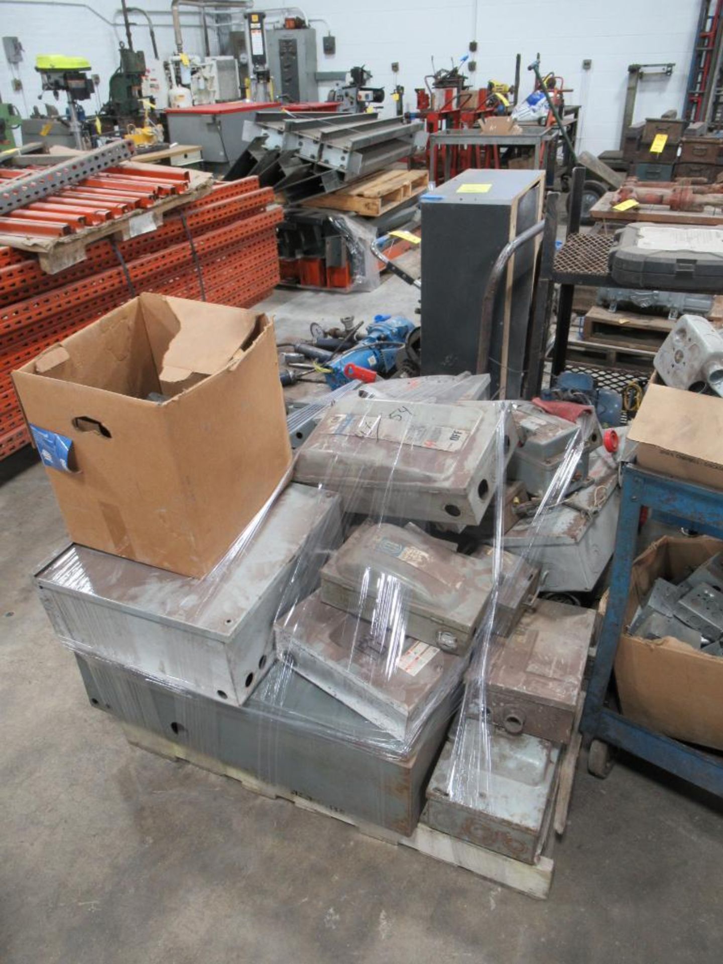 LOT: (1) Pallet of Electrical Breaker Boxes, (1) Cart of Electrical Boxes - Image 3 of 3
