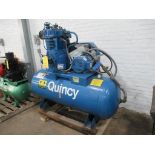 Quincy 350 Electric Air Compressor, Horizntal Tank, S/N 5018510