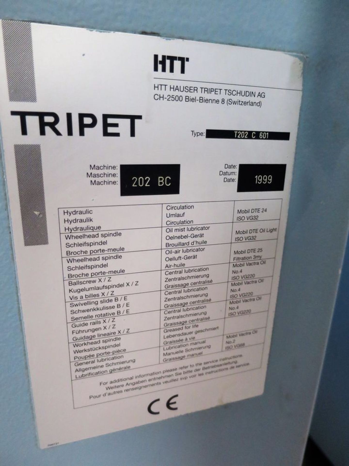 TRIPET 202BC SUPER PRECISION I.D. &O.D. CNC GRINDER, S/N E-T202C601 - Image 17 of 18
