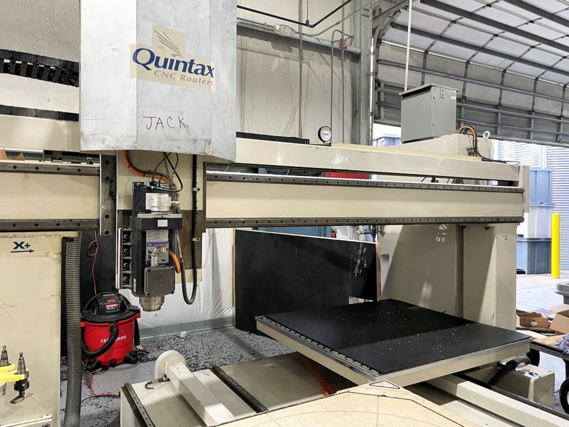 QUINTAX Q3M 3-AXIS DUAL 5X5 TABLES CNC ROUTER, S/N 0-1123, NEW 2009 - Image 6 of 11
