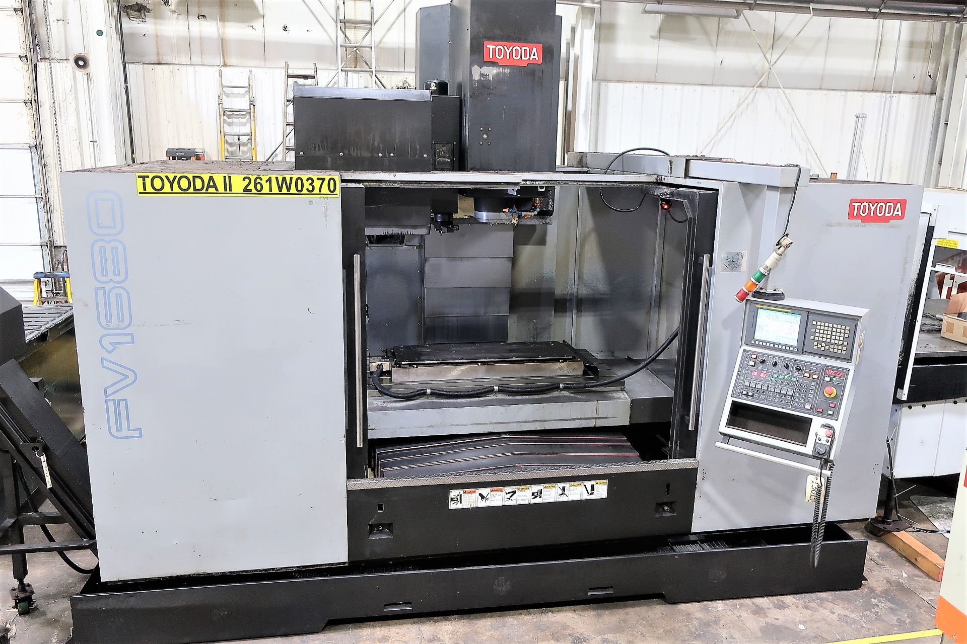 TOYODA FV1680 HEAVY DUTY 50-TAPER CNC VERTICAL MACHINING CENTER W/PALLET CHANGER, S/N 12039