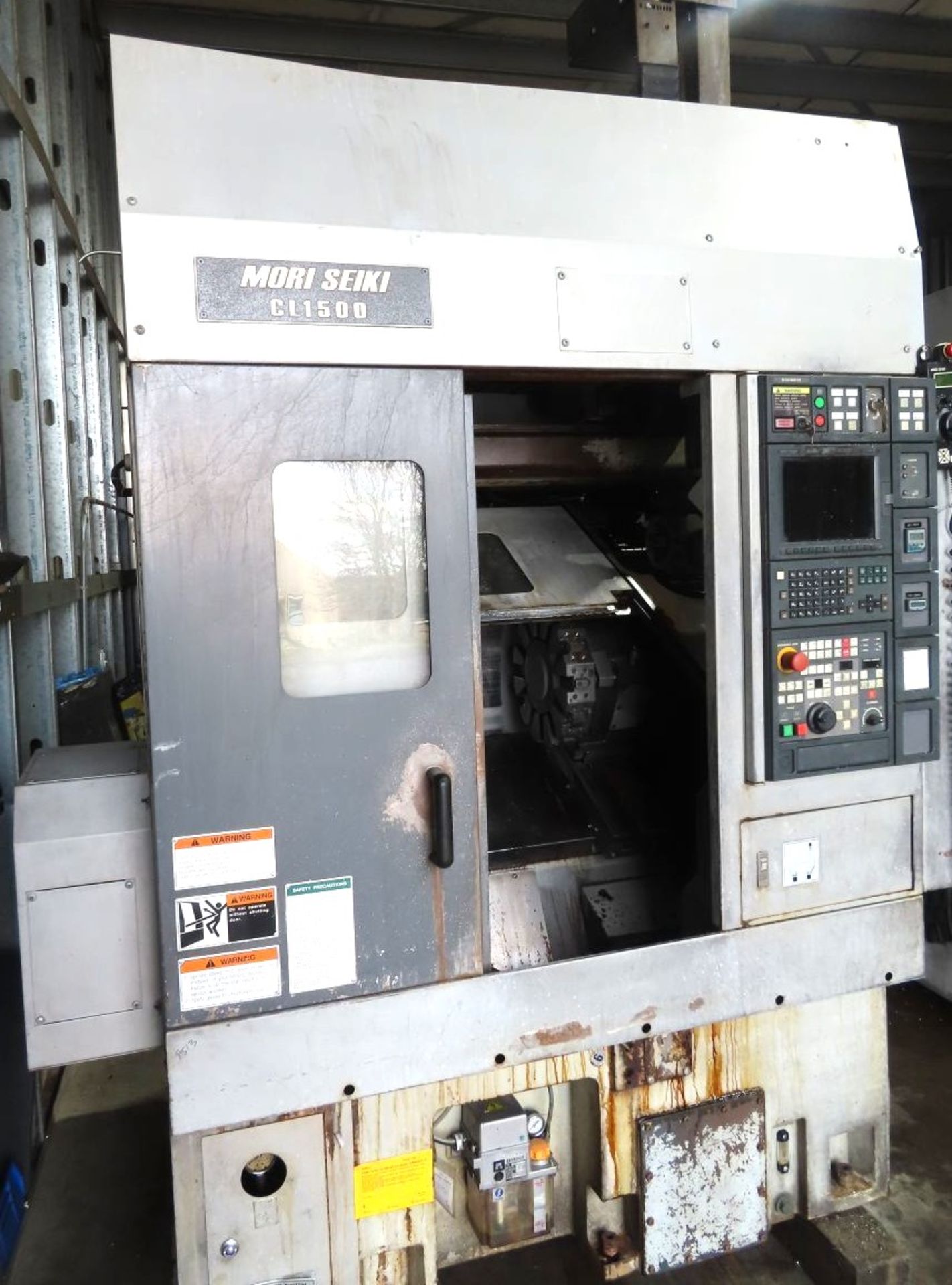 Mori Seiki CL-1500 CNC Chucking Lathe with Robotic Load/unloader and Parts Stocker New 2002, - Image 19 of 21