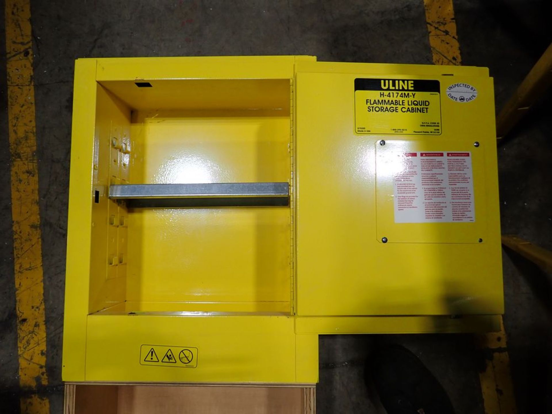 ULINE H-4174M-Y Flammable Liquid Storage Cabinet - Image 2 of 2