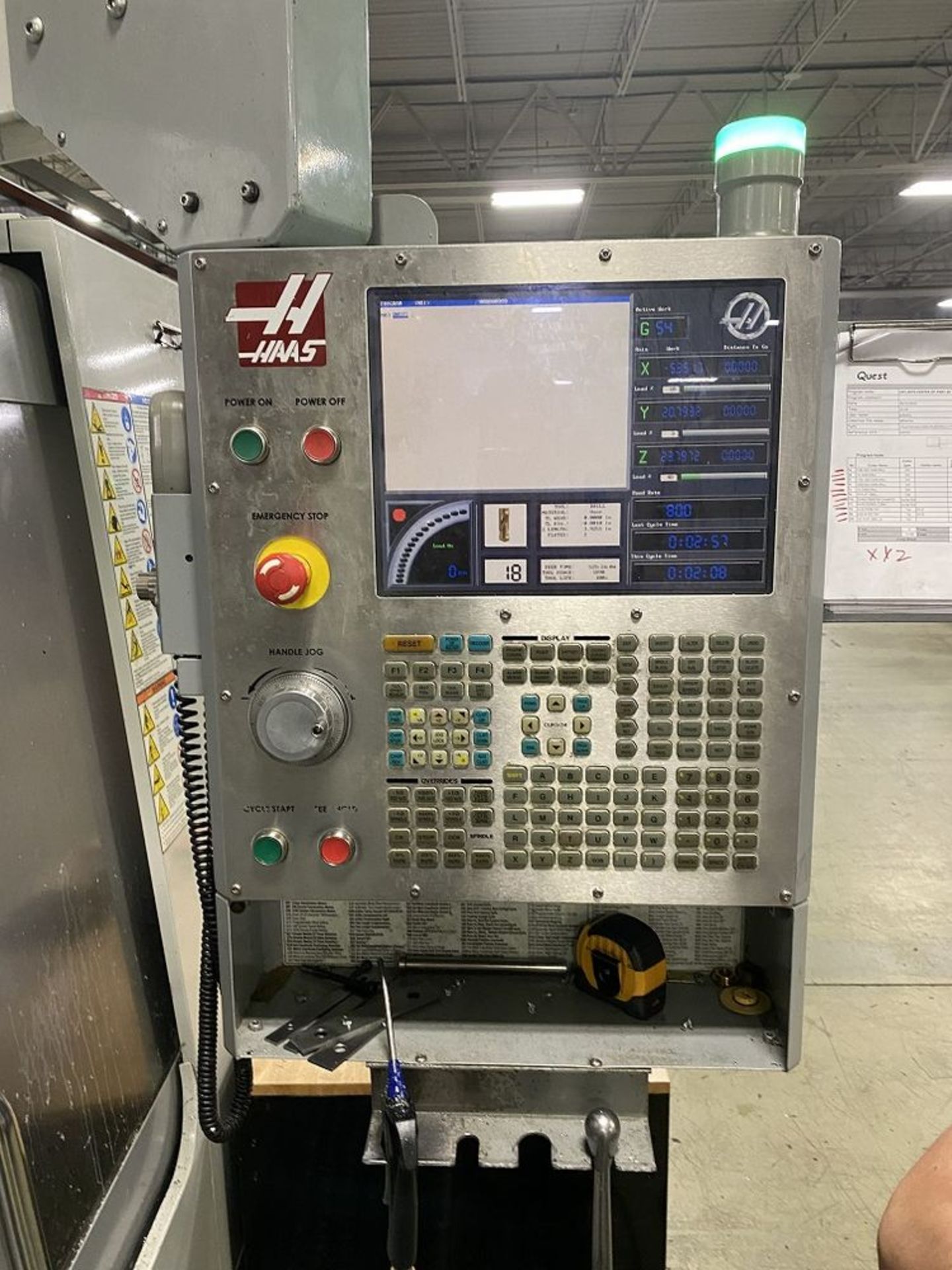 HAAS VF-9/40 VERTICAL MACHINING CENTER, S/N 1060954, NEW 2007 - Image 7 of 11