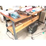 Wood Top Work Table no contents
