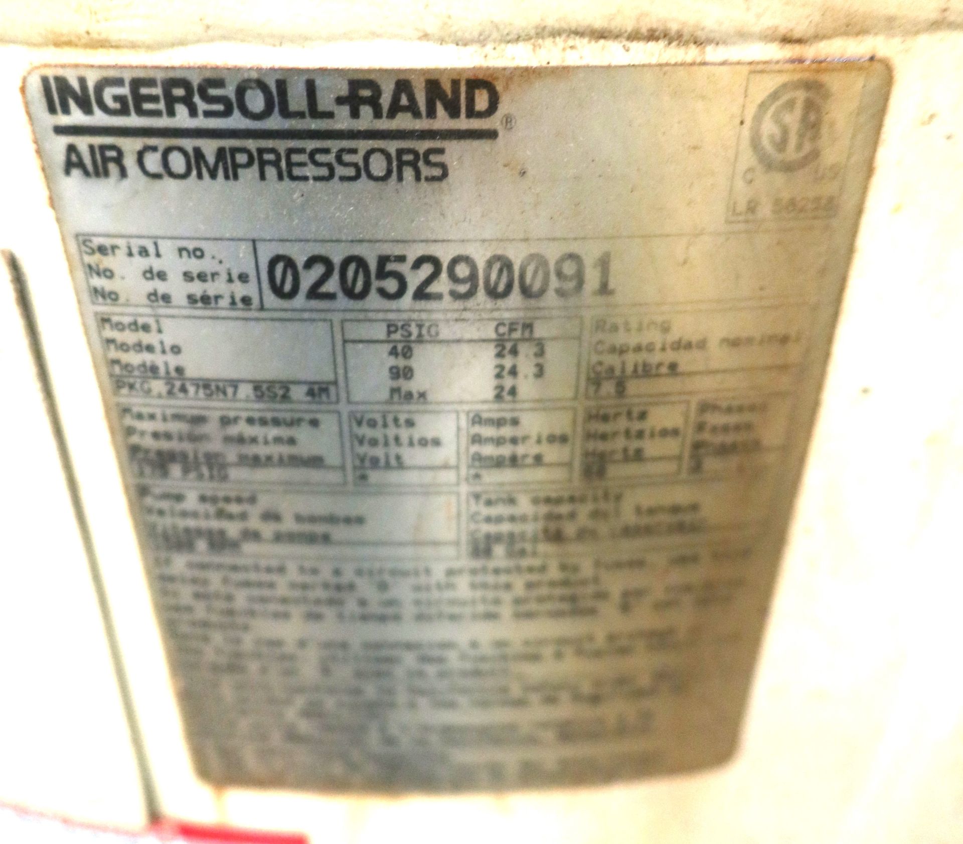 Ingersoll Rand 175psi Air Compressor - Image 2 of 3