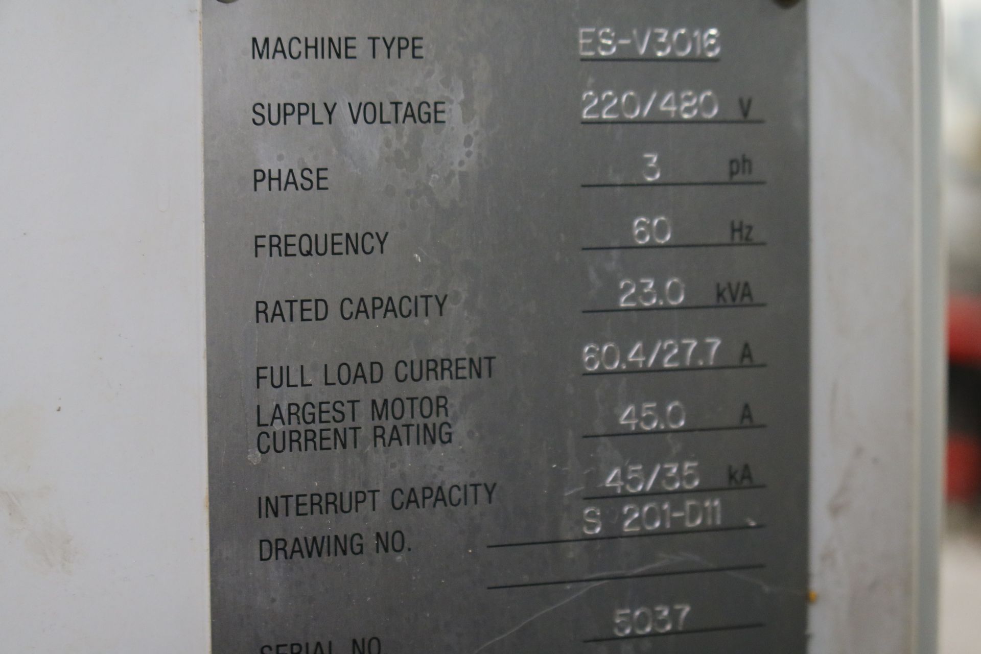 2005 OKUMA ES-V3016 5-AXIS CNC VERTICAL MACHINIG CENTER SN 5037 - Image 10 of 12