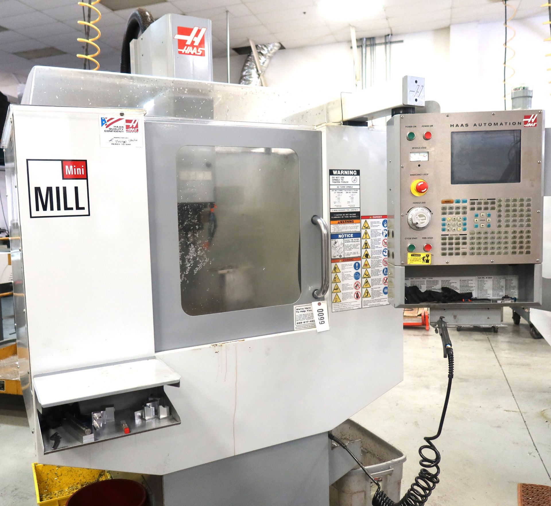 2006 Haas Mini Mill CNC 4-Axis Vertical Machining Center, SN 1053875 - Image 5 of 8