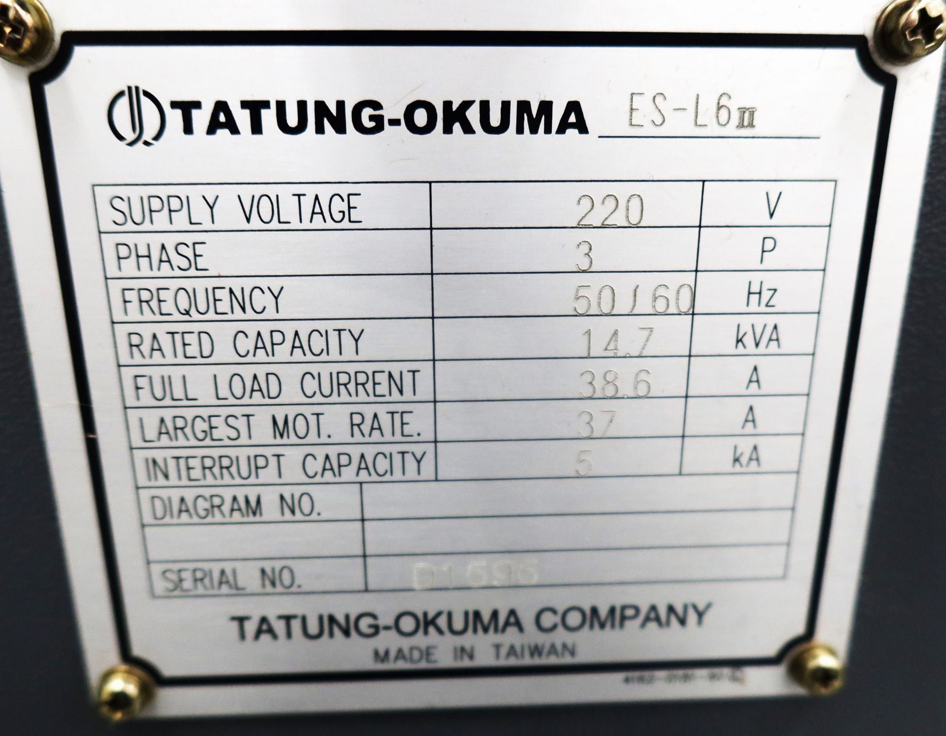 2010 Okuma Heritage ES-L6II CNC Lathe SN D1595 - Image 9 of 9