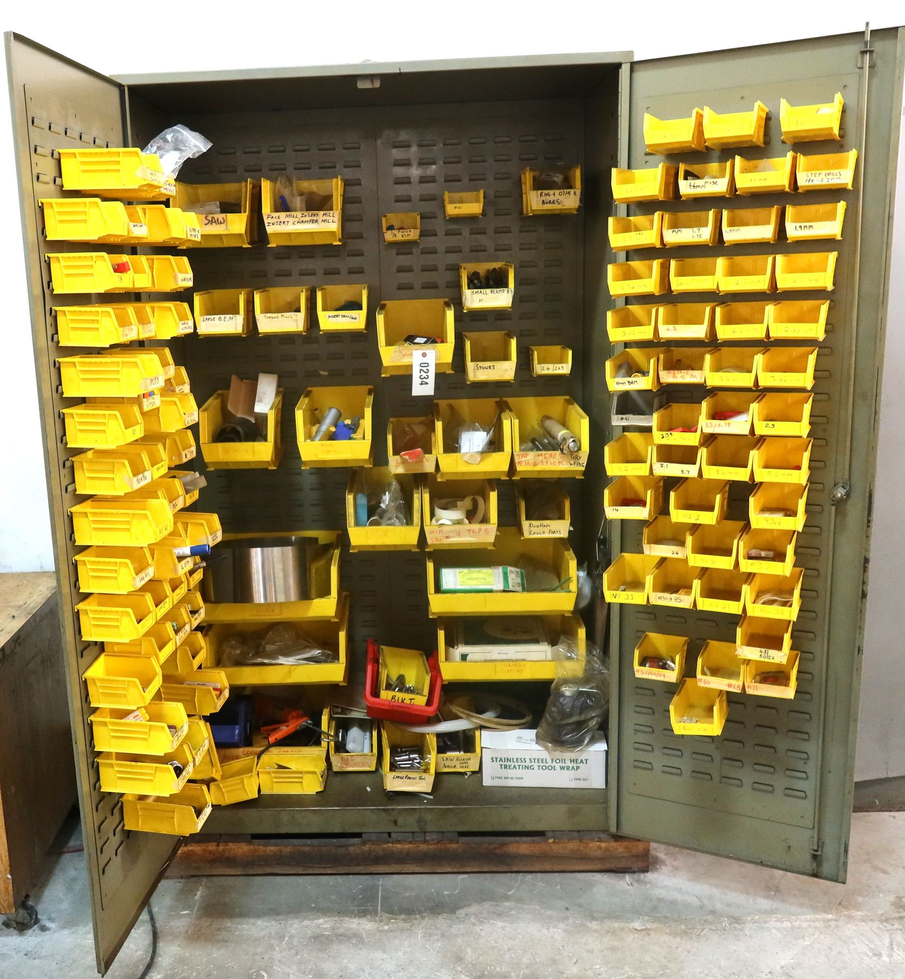 Heavy Duty Storage Cabinet with Contents