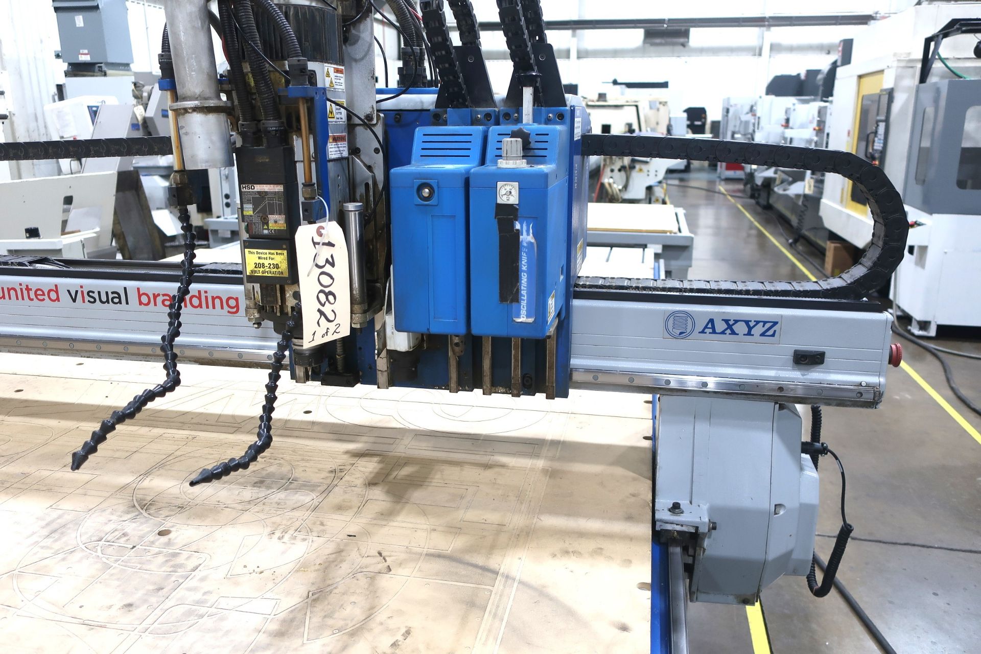 7'x14' AXYZ TRIDENT 6014 ATC CNC ROUTER AND KNIFE CUTTING MACHINE, S/N 6250-6140, NEW 2017 - Image 3 of 19
