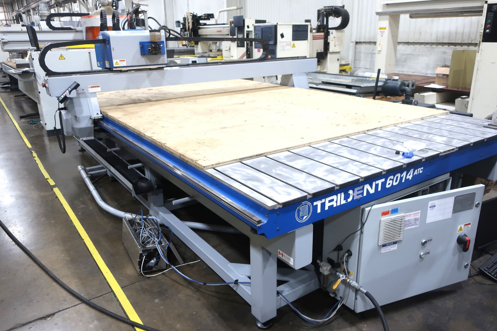 7'x14' AXYZ TRIDENT 6014 ATC CNC ROUTER AND KNIFE CUTTING MACHINE, S/N 6250-6140, NEW 2017 - Image 12 of 19