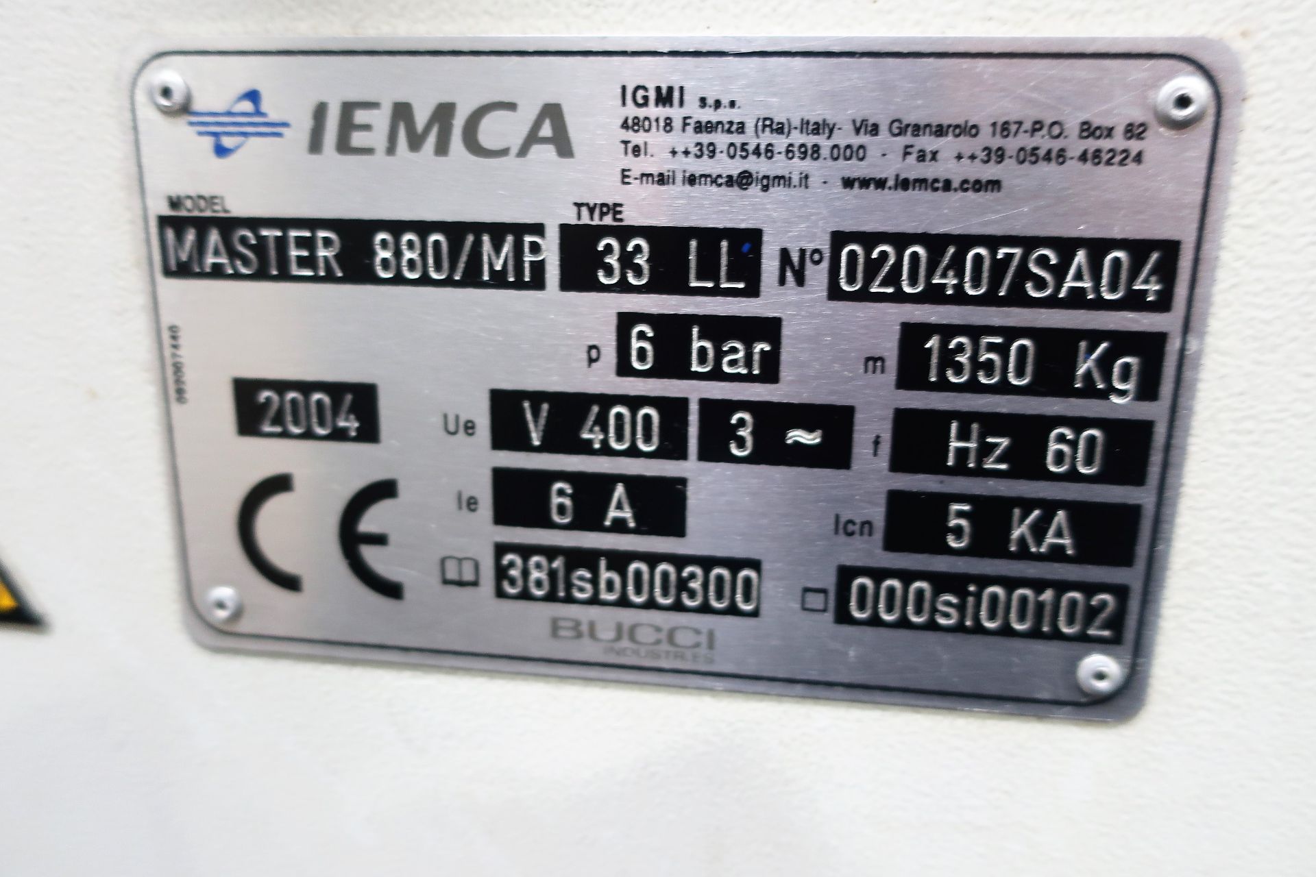 3" CAP IEMCA MASTER 880/MP-E MAGAZINE TYPE BAR FEEDER, S/N 020407SA04, NEW 2004 - Image 6 of 6