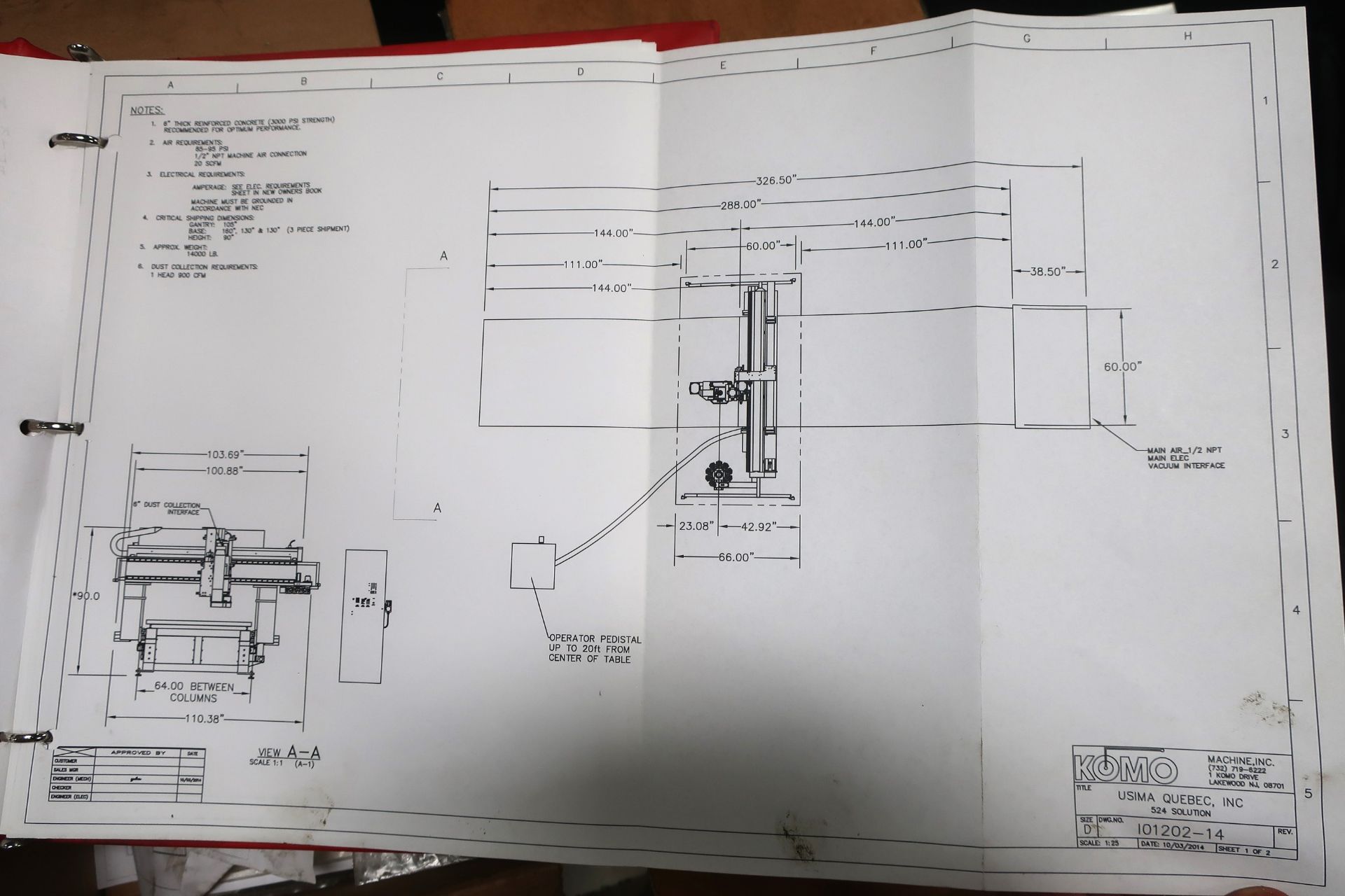 5'X24' KOMO XL-524 4-AXIS CNC ROUTER, S/N 01202-14, NEW 2015 - Image 14 of 16