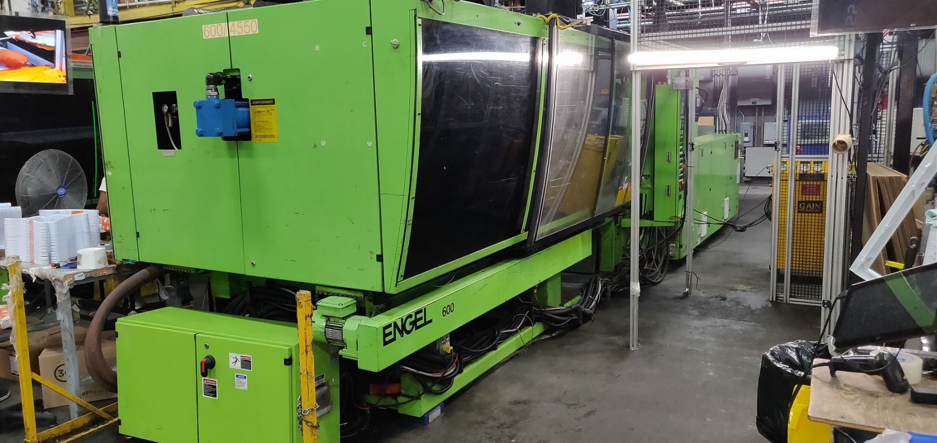 600 TON ENGEL ES4550/600-AH-CC100-A03 INJECTION MOLDING MACHINE, NEW 1998