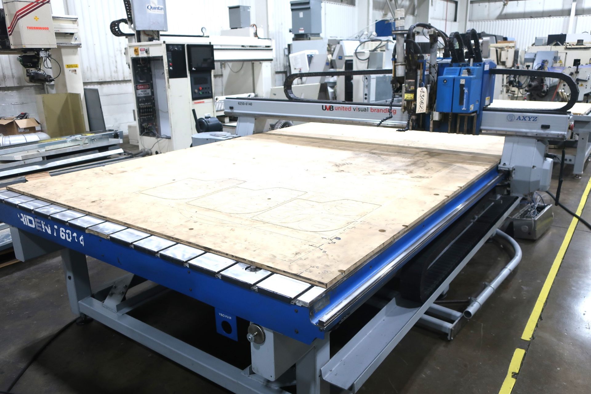 7'x14' AXYZ TRIDENT 6014 ATC CNC ROUTER AND KNIFE CUTTING MACHINE, S/N 6250-6140, NEW 2017 - Image 2 of 19