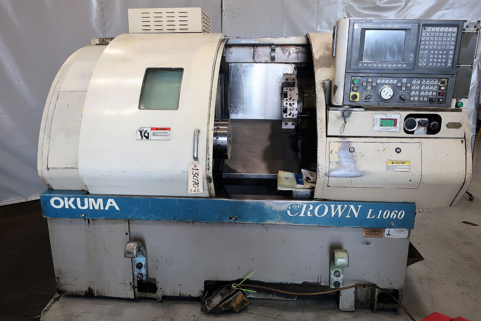 OKUMA CROWN L1060 762-SB 2-AXIS TURNING CENTER LATHE, S/N 1460