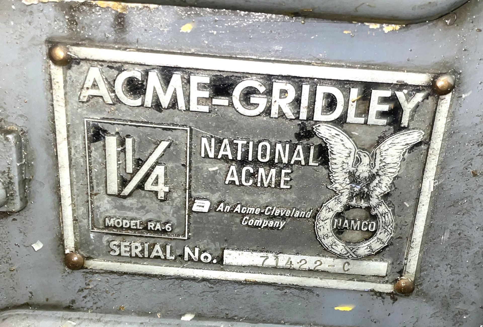 1-1/4" RA-6 Acme Gridley Screw Machine with Threading and pick off 71422-C   location: Oregon - Image 5 of 10