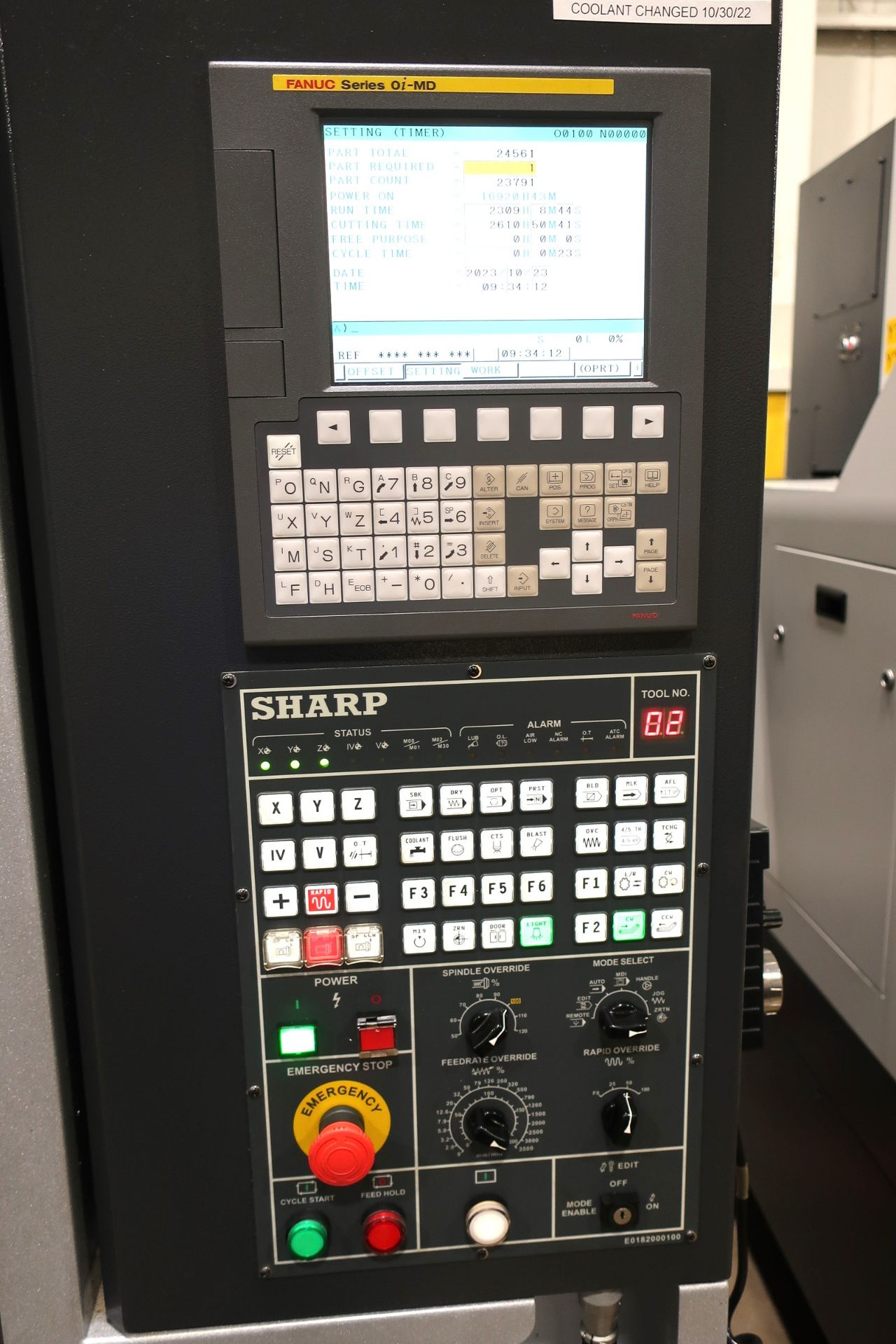 Sharp Model SV-2414SX-F CNC 3-Axis Vertical Machining Center, S/N 6039, New 2014, - Image 2 of 12