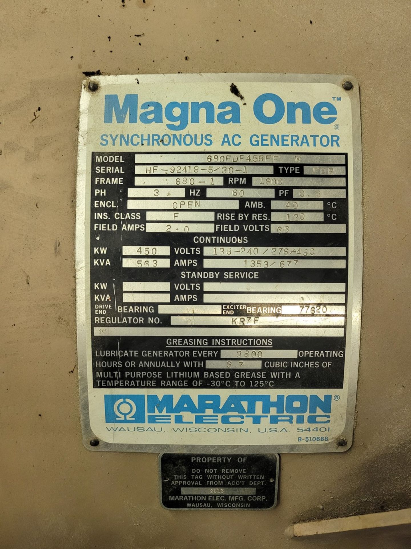 Marathon Electric Magna One Diesel Powered AC Generator (V12) - Image 4 of 4