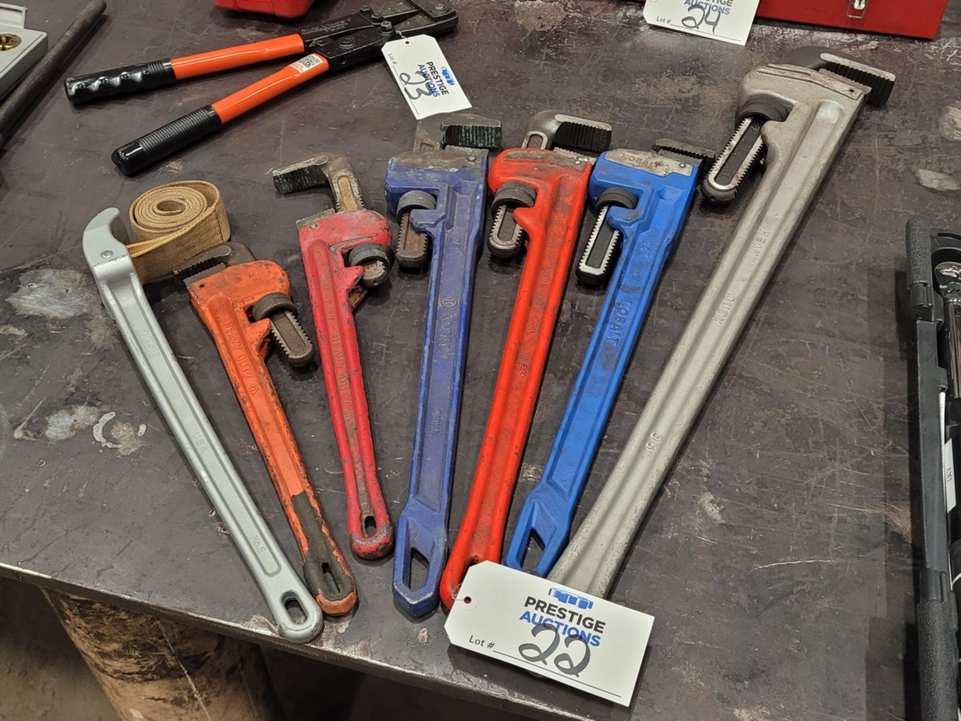 (7) Assorted Pipe Wrenches