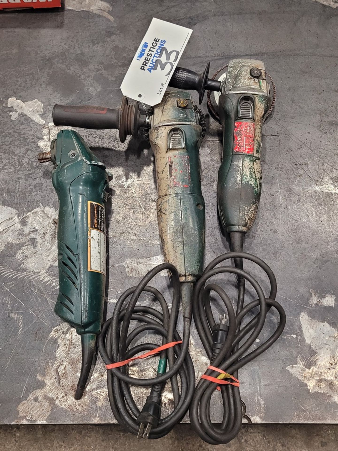 (3) Metabo 6" Electric Angle Grinders