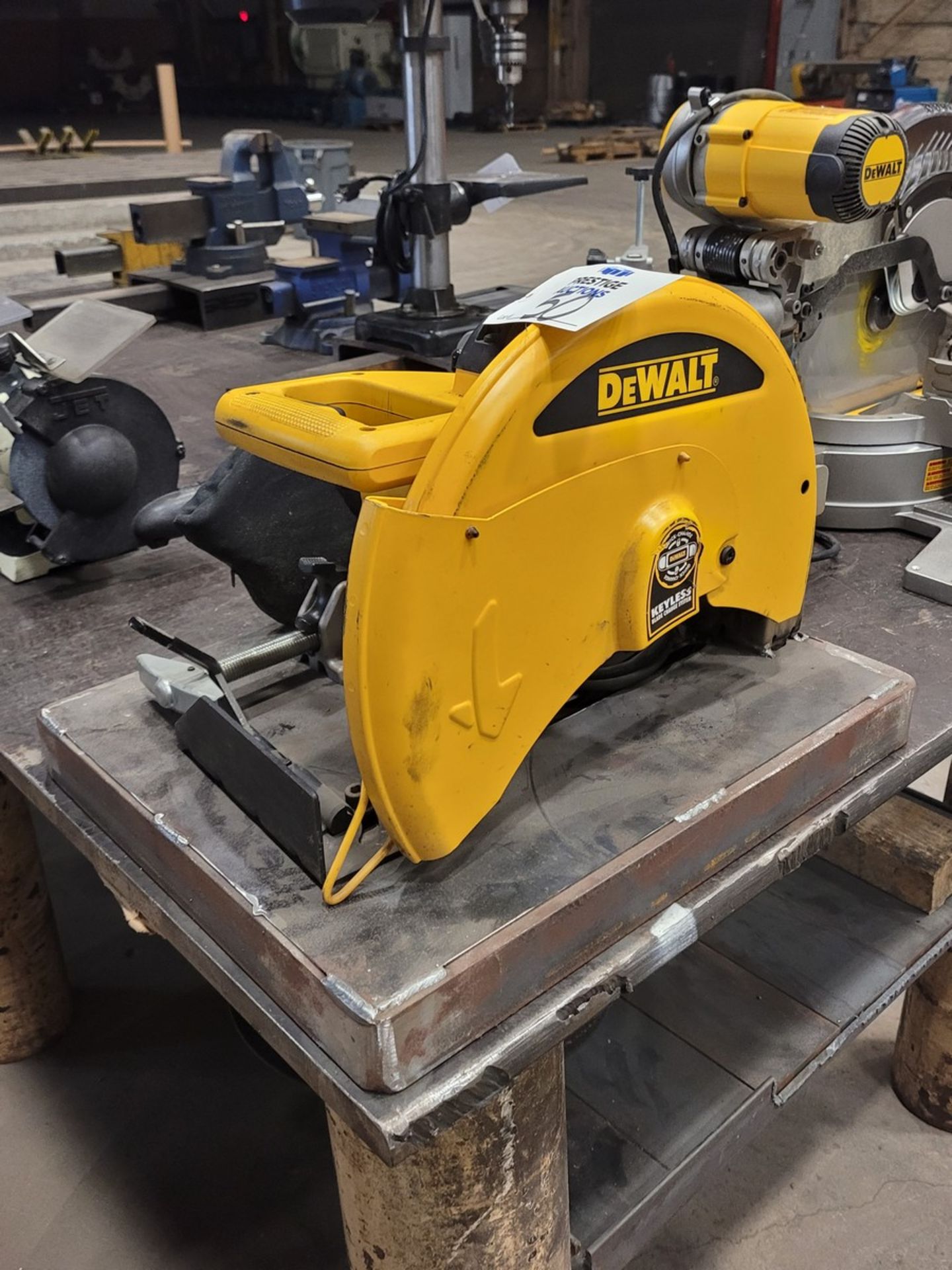 DeWalt D28715 14" Chop Saw with Shop Made Steel Frame