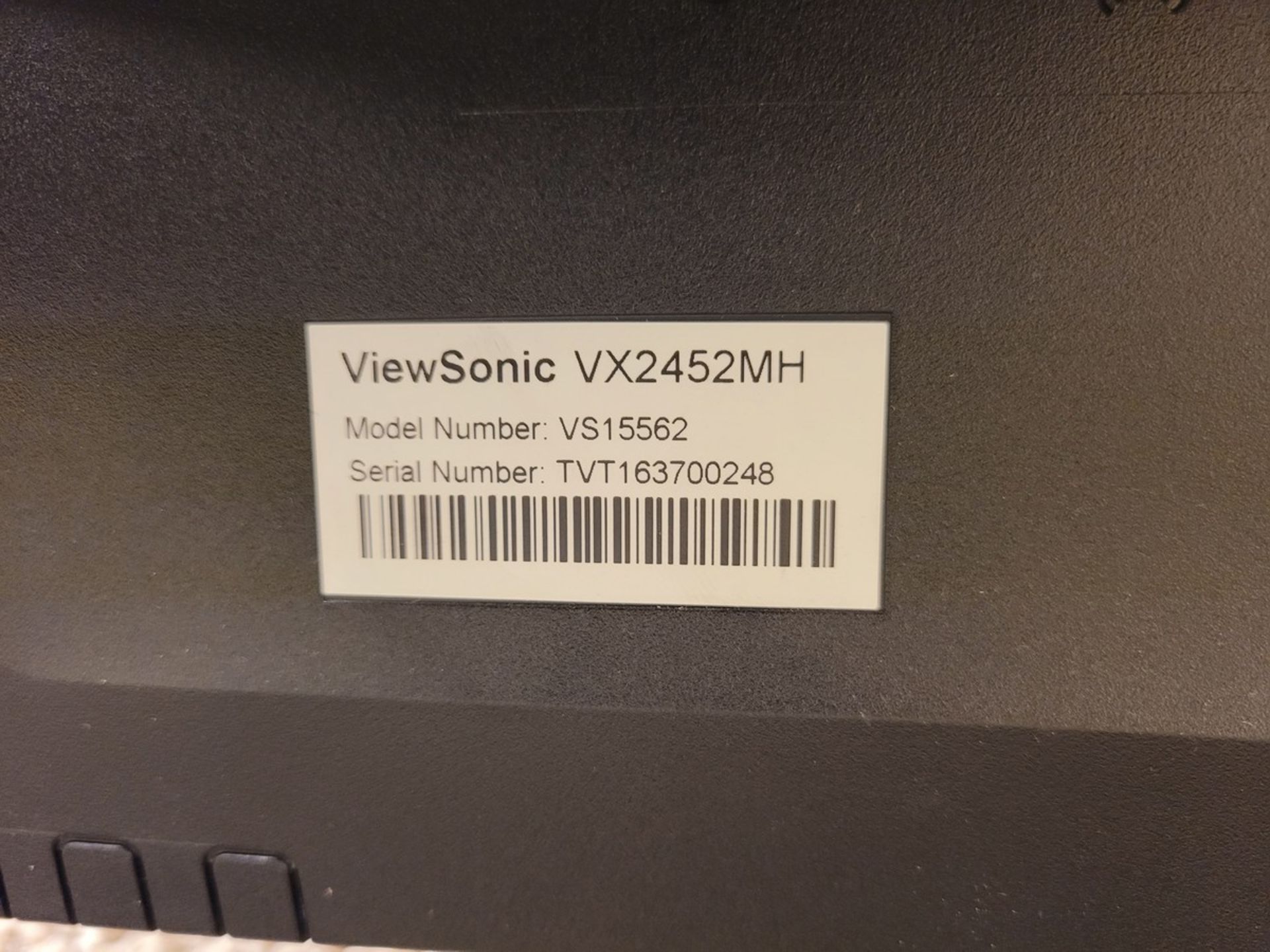 (2) ViewSonic 24" Flat Screen Monitors - Image 2 of 2