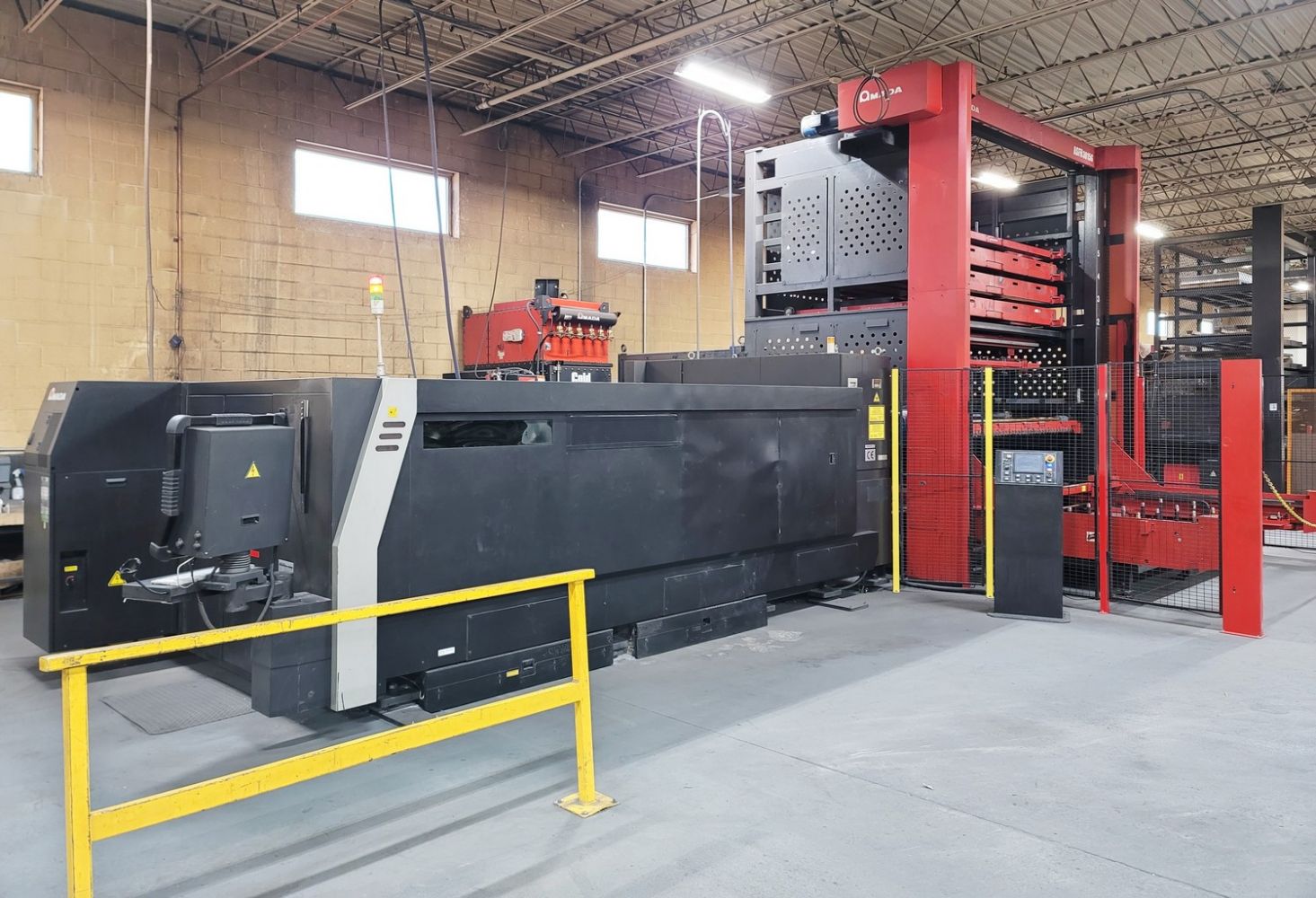 Short Notice Sale: 2015 Amada LCG3015AJ 4kW Fiber Laser with ASFH Compact Load Unload & Tower Storage System