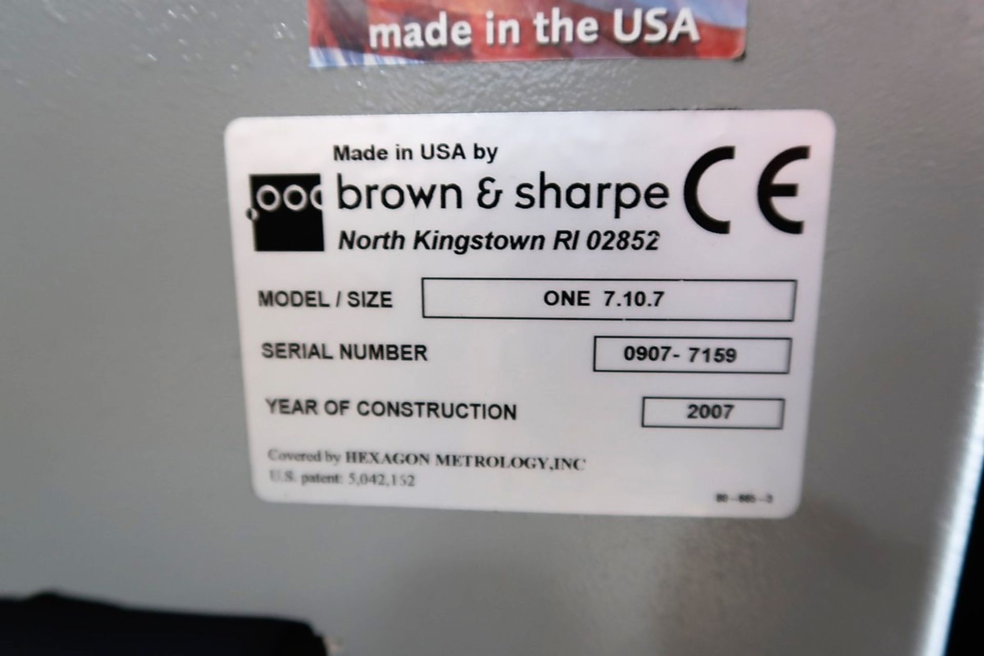 Brown & Sharpe One 7.10.7 Coordinate Measuring Machine - Image 8 of 9