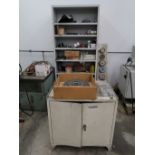 2-Door Steel Cabinet & Shelf, with Grinding Wheels
