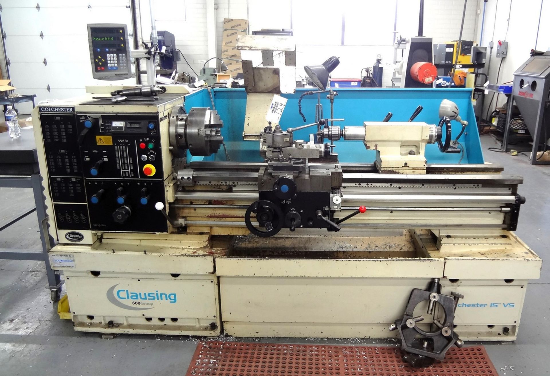 2004 Clausing Colchester 15" VS 15" x 50" Geared Head Gap Bed Engine Lathe