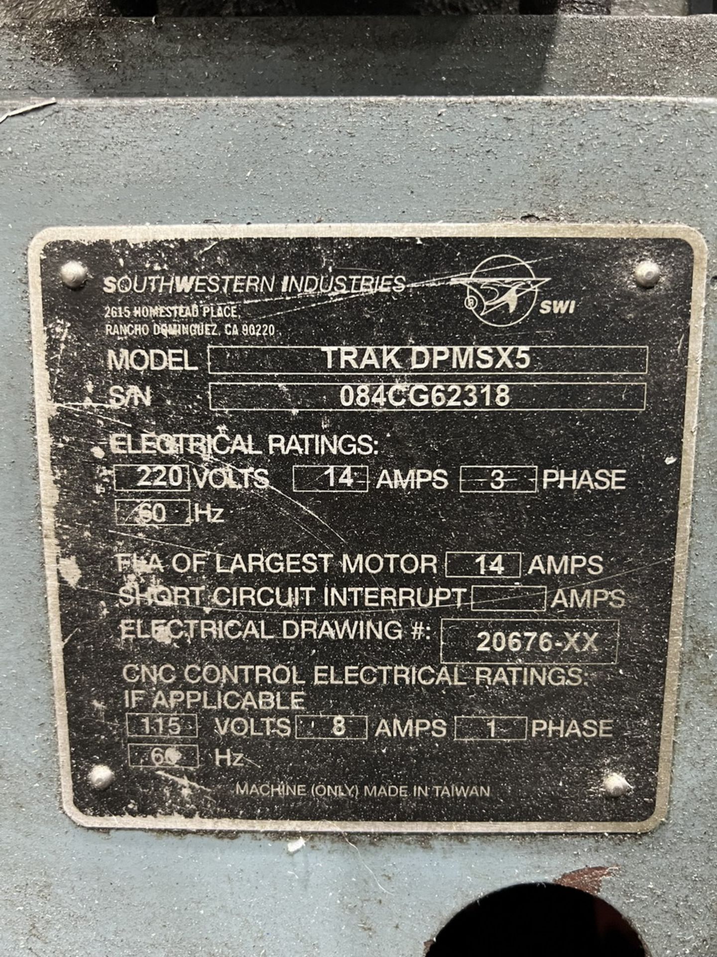 Trak DPMXX5 CNC Vertical Milling Machine - Image 15 of 15