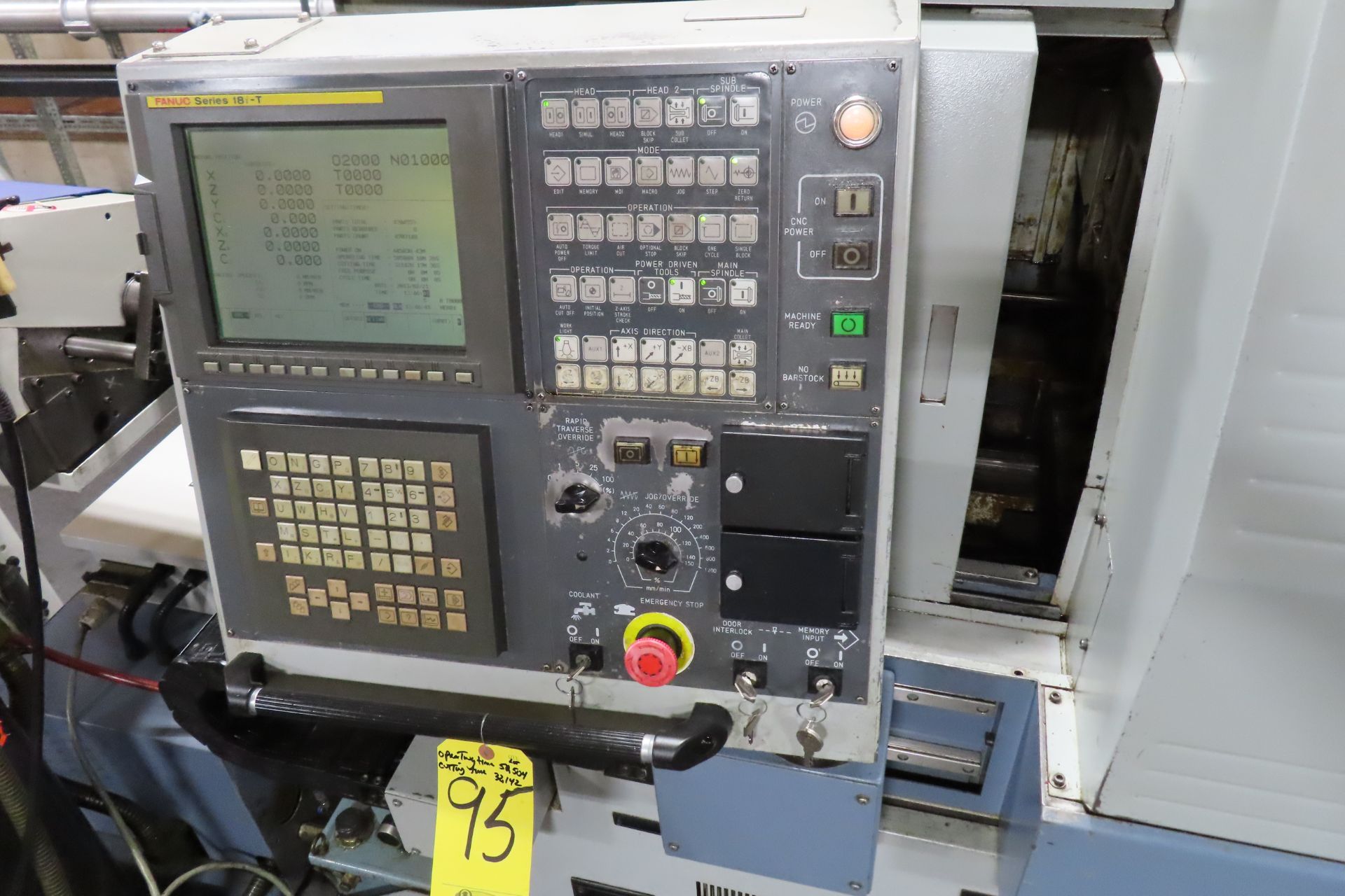 2005 STAR SR-20R 7-AXIS CNC SWISS TYPE AUTOMATIC LATHE, S/N 1242, FANUC 18i-T CONTROL, MAX MACHINING - Image 3 of 25