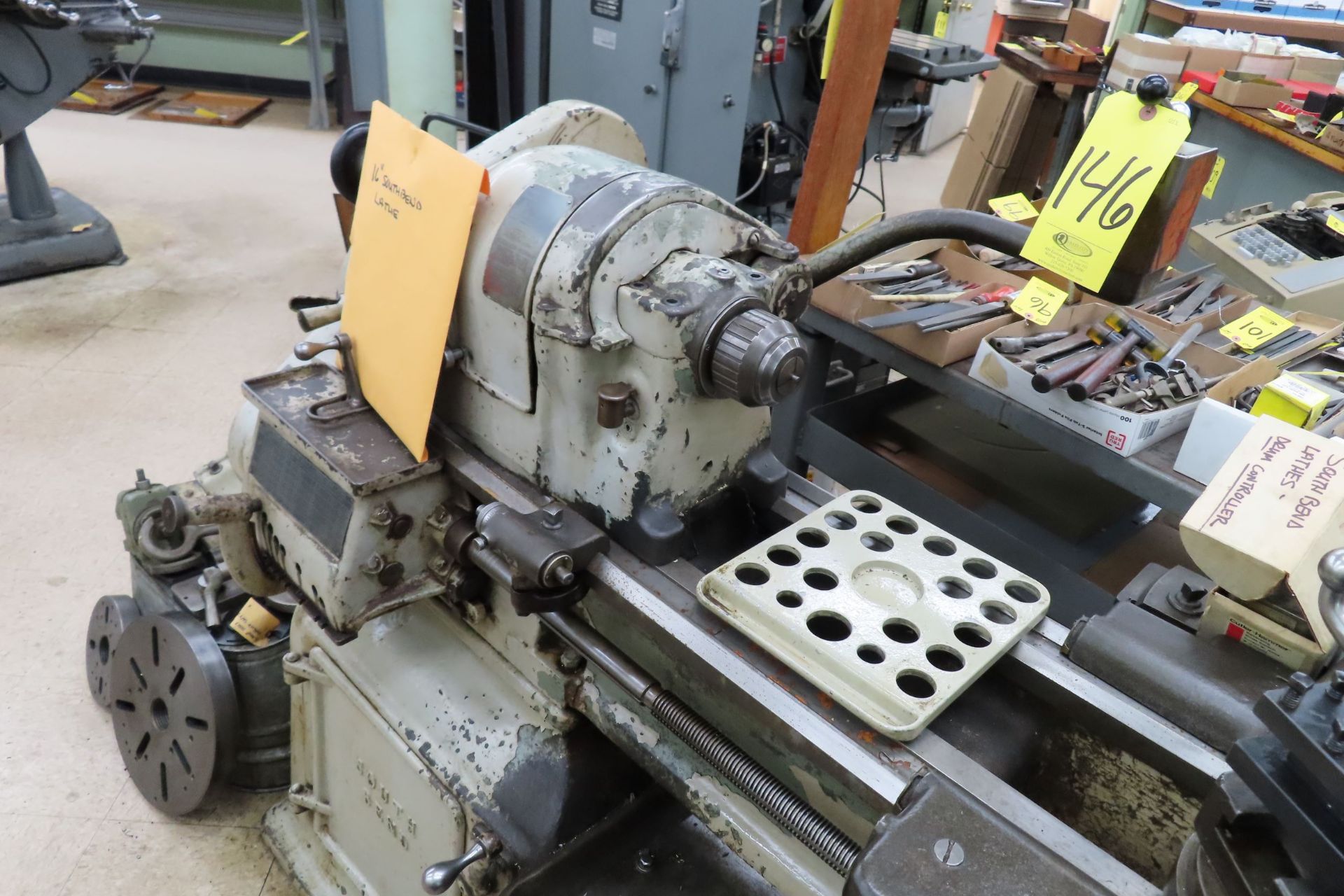 SOUTH BEND 14-1/2 X 16 IN. QUICK CHANGE LATHE, S/N 153376, WITH 5C COLLET SPINDLE… - Image 3 of 9