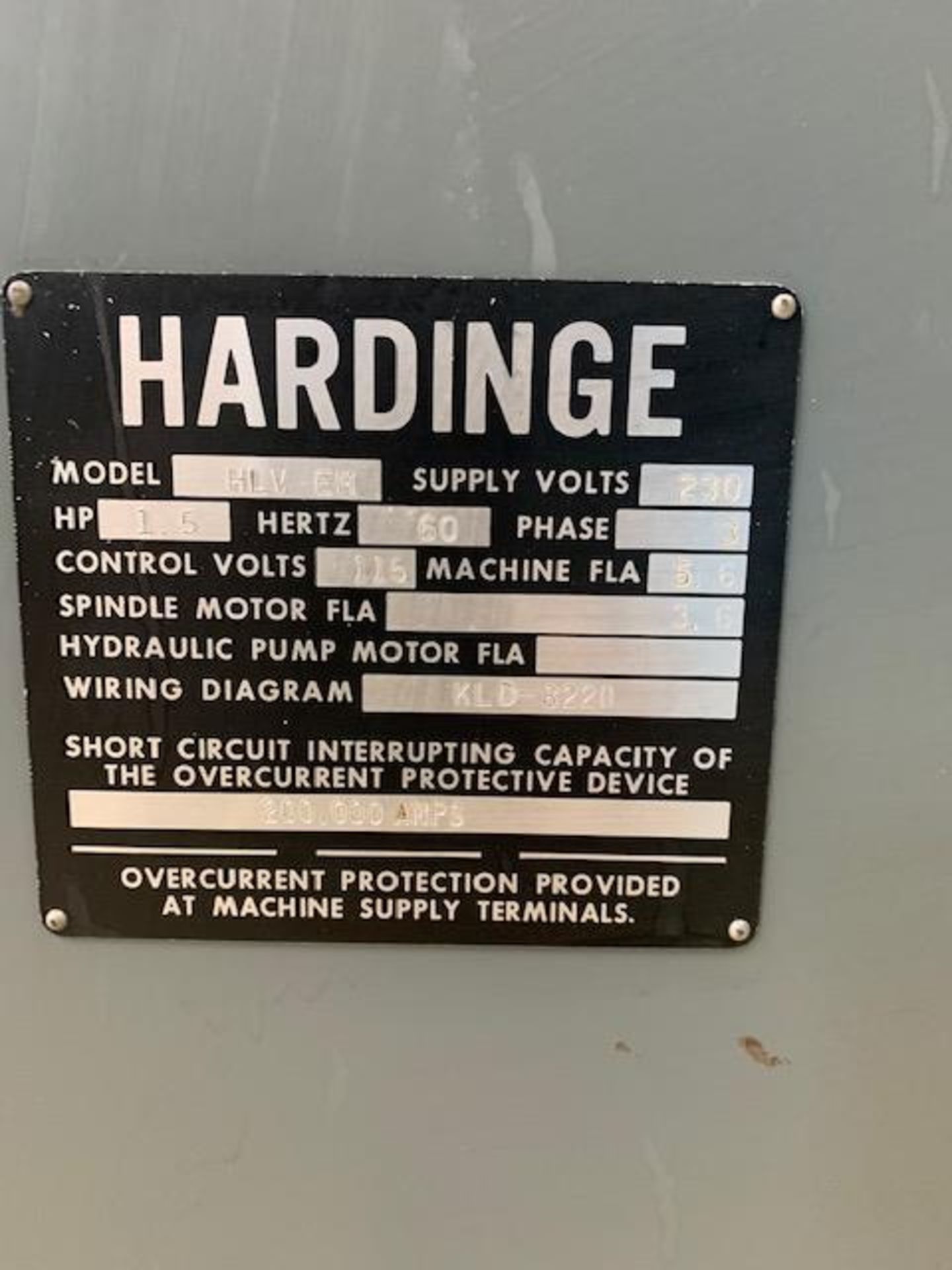 HARDINGE HLV-EM SUPER PRECISION TOOL ROOM LATHE, S/N HLV-H7927-T, 11 IN. X 18 IN., 5C SPDL… - Image 14 of 19