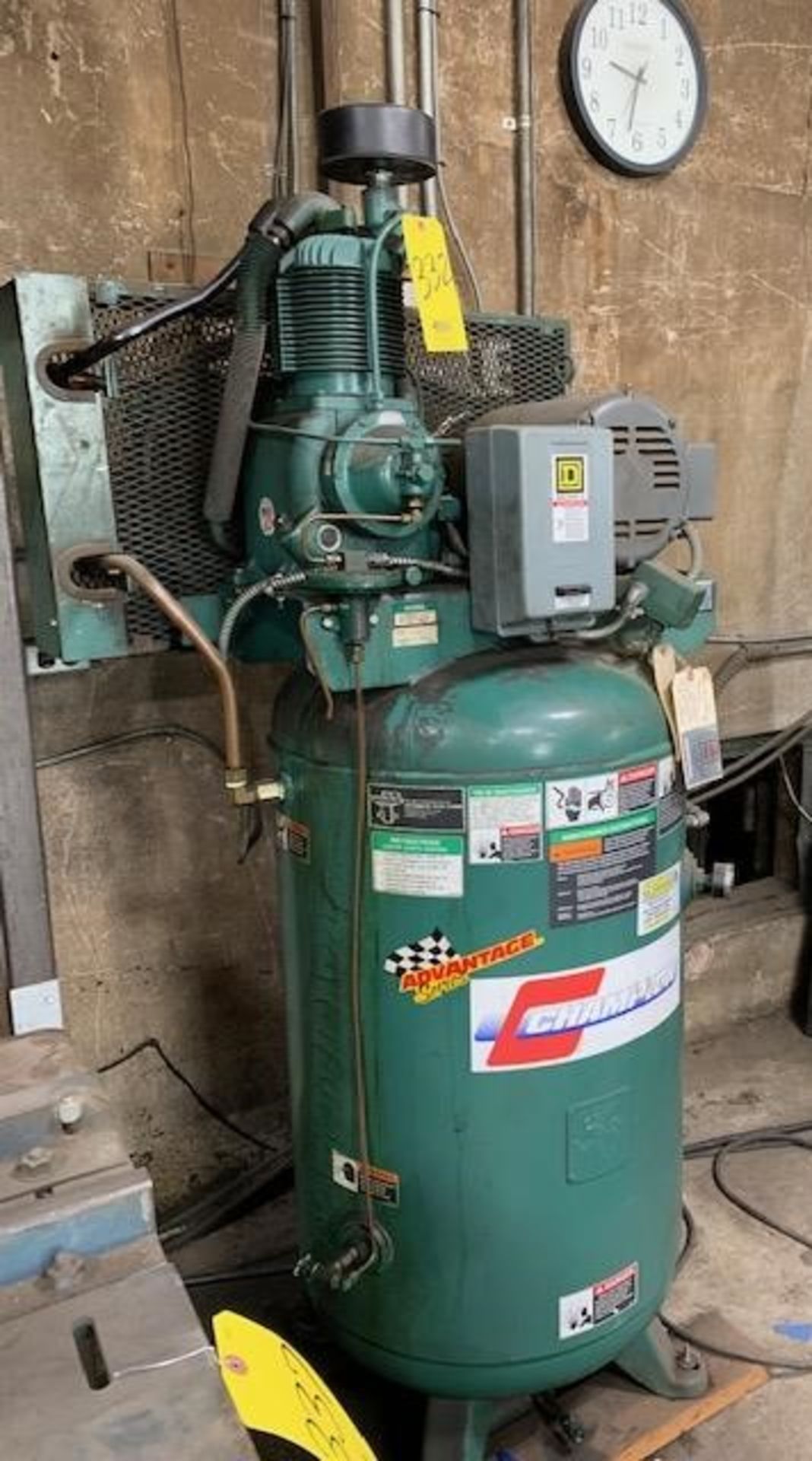 CHAMPION VR7F-8 UPRIGHT AIR COMPRESSOR, 7.5 HP (RIGGING & LOADING FEE ...