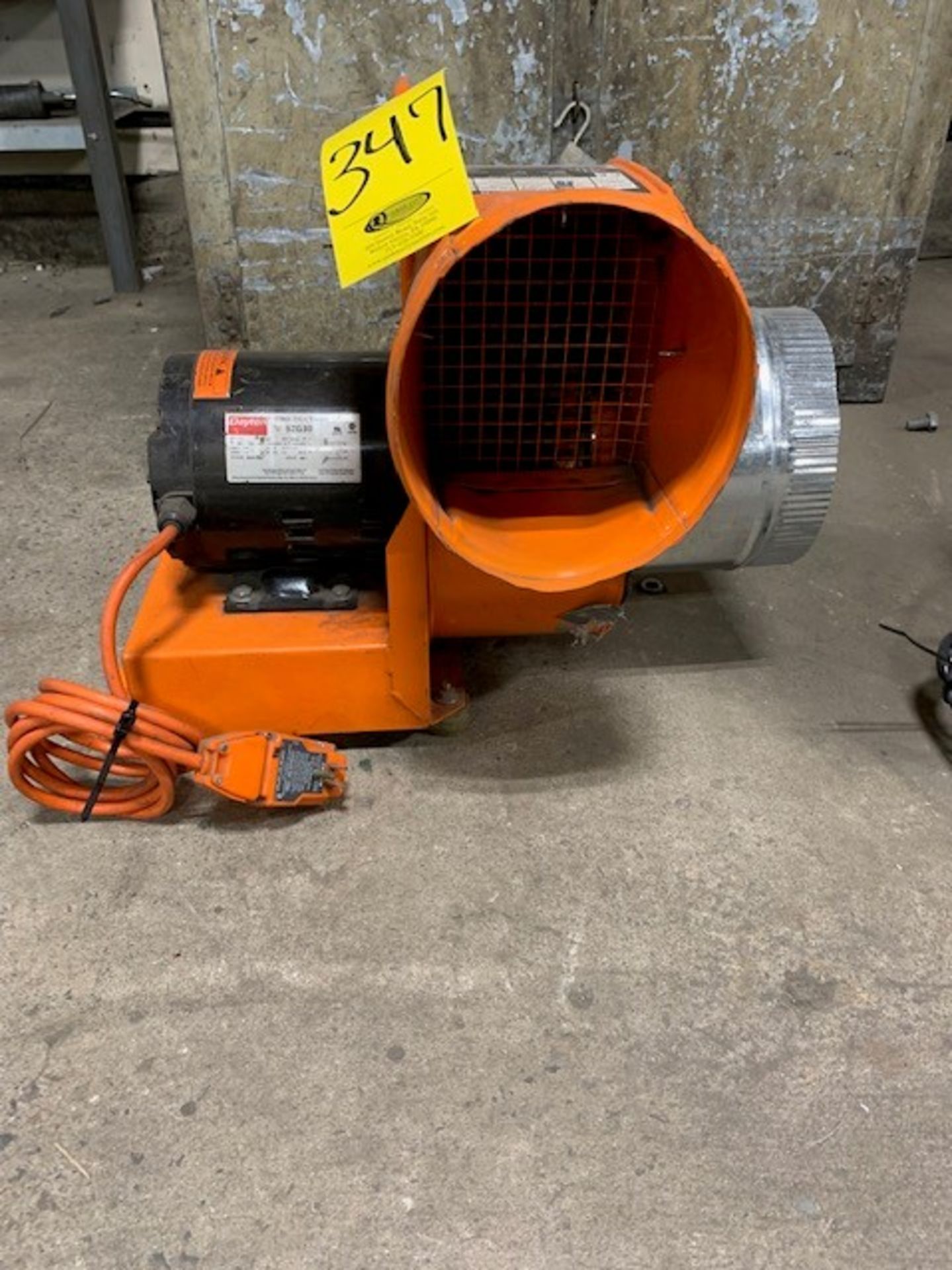 AIR SYSTEMS SVB-E8EC HIGH OUTPUT BLOWER, 1/2 HP, DAYTON DIRECT DRIVE MOTOR, 1390 CFM - Image 4 of 4
