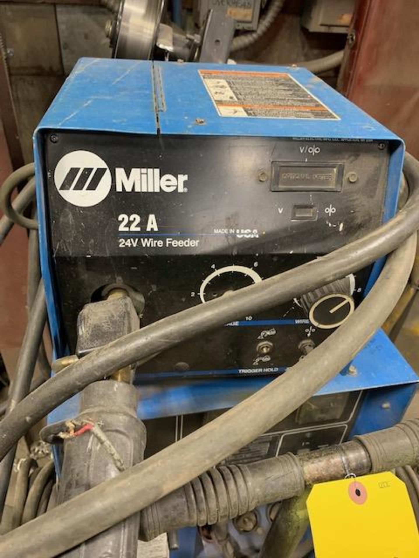 MILLER CP-300 CV DC ARC WELDER, S/N KA797640 W/ 22A 24V WIRE FEEDER, S/N LC049735 W/ STEERABLE... - Image 3 of 3