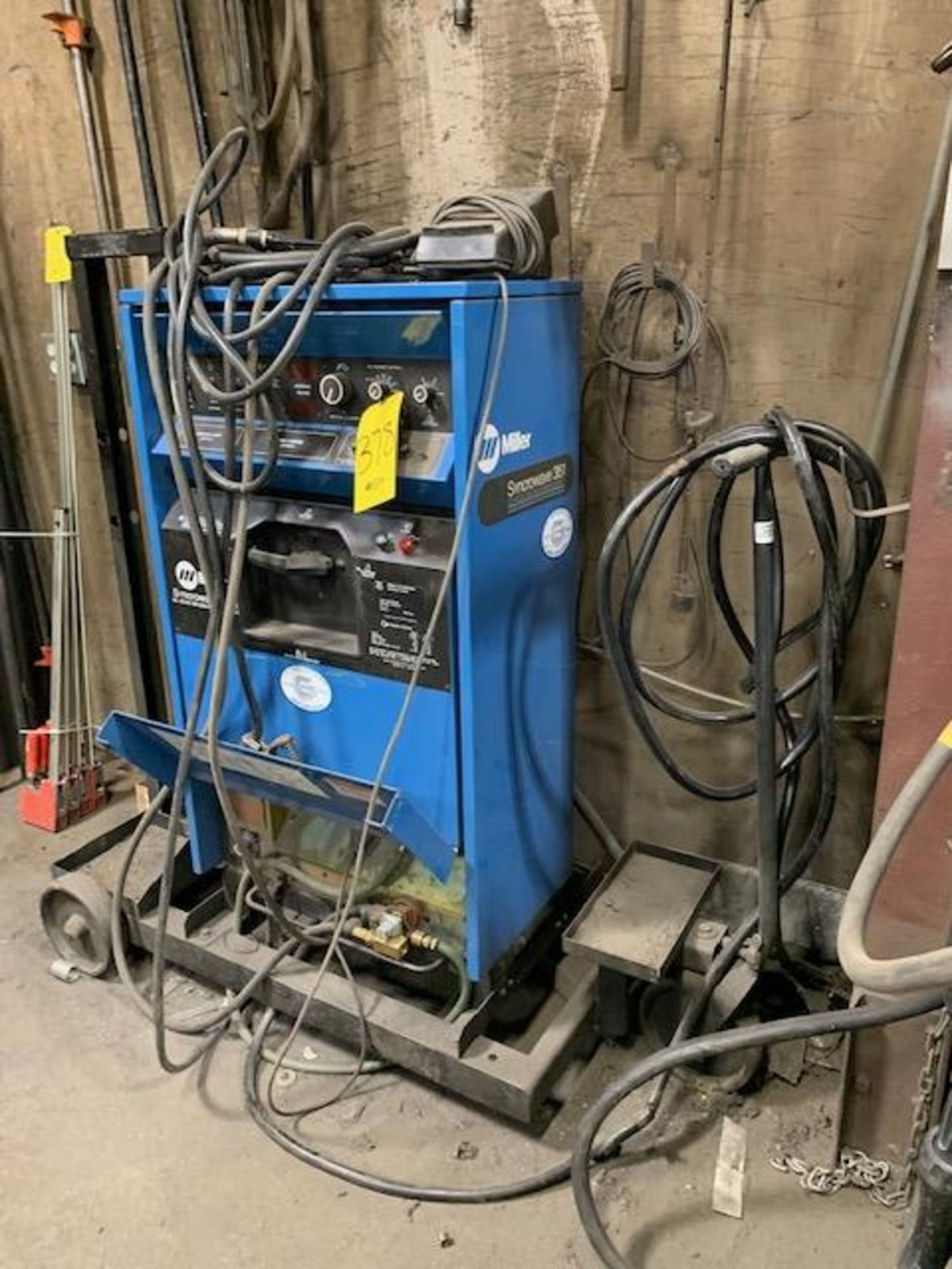 MILLER SYNCROWAVE 351 TIG WELDER, S/N KH518533, CART, TORCH, STOCK NO. 903219, SELF-CONTAINED...