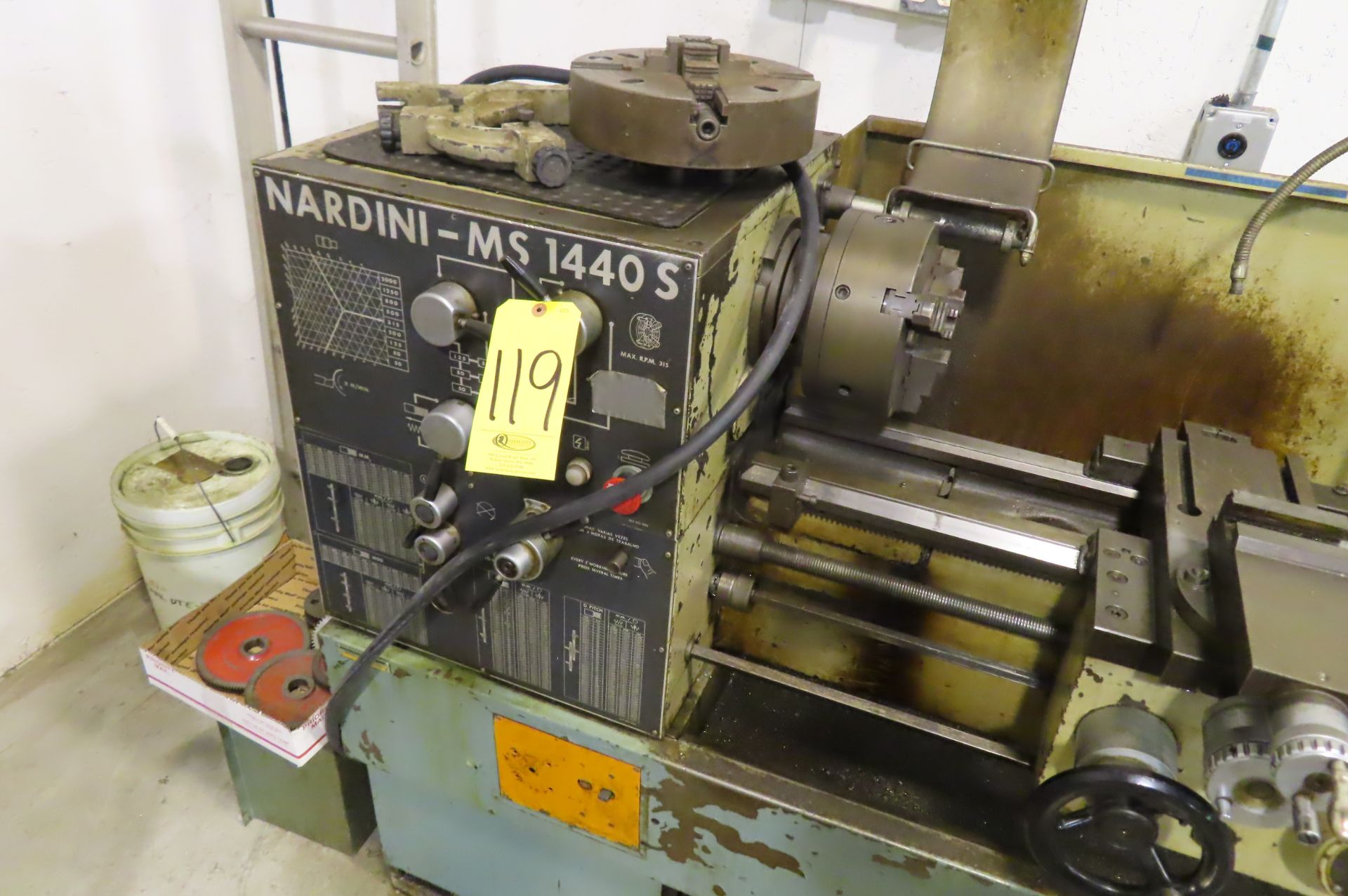 NARDINI MASCOTTE 1440S GAP BED ENGINE LATHE, S/N 256.412.514 E, 14/20 IN. X 40 IN., 1.21 IN. SPDL.. - Image 2 of 10