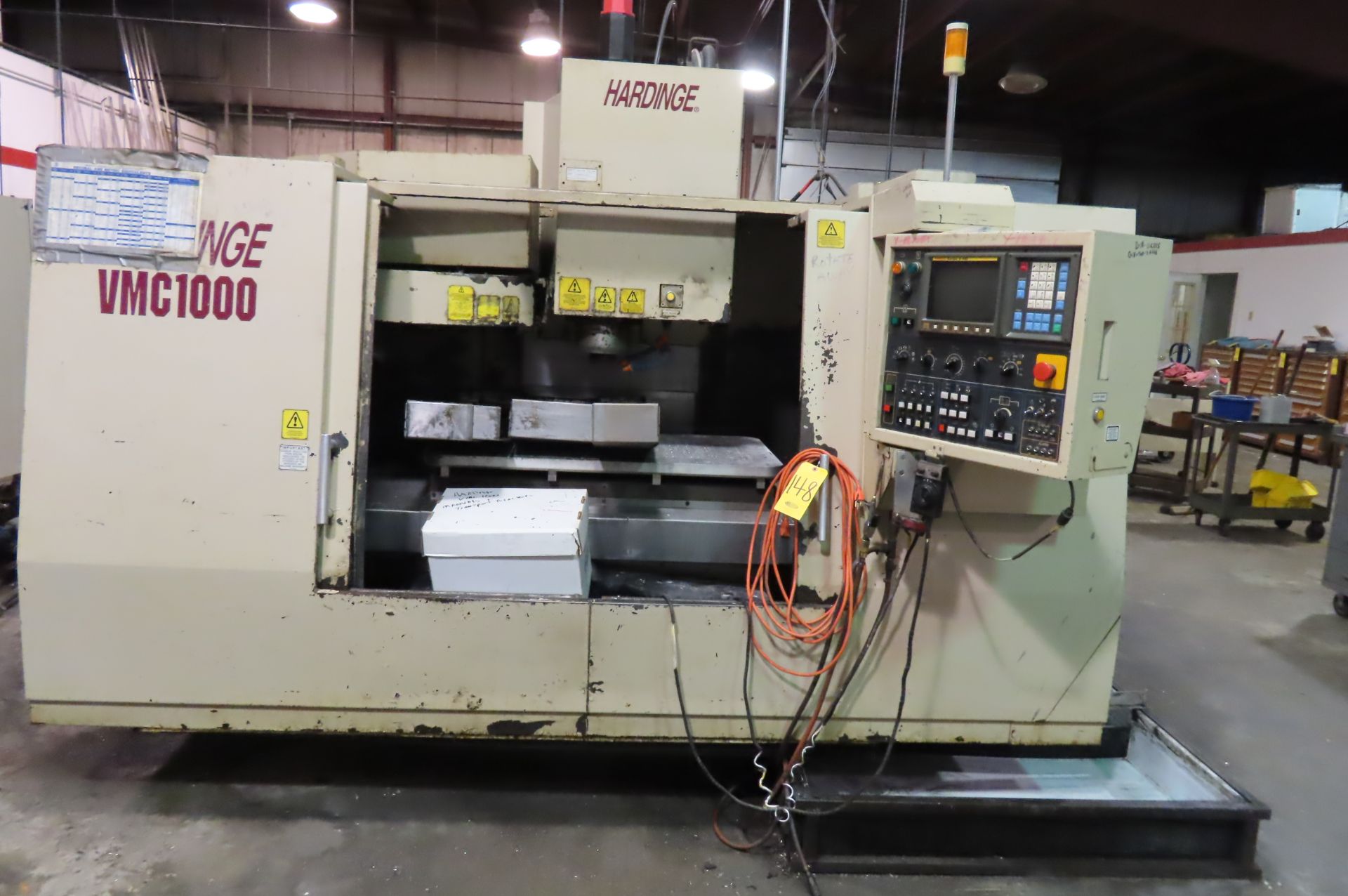 HARDINGE VMC 1000 CNC VERTICAL MACHINING CENTER, S/N MM-193, FANUC 0-MD CONTROL, …