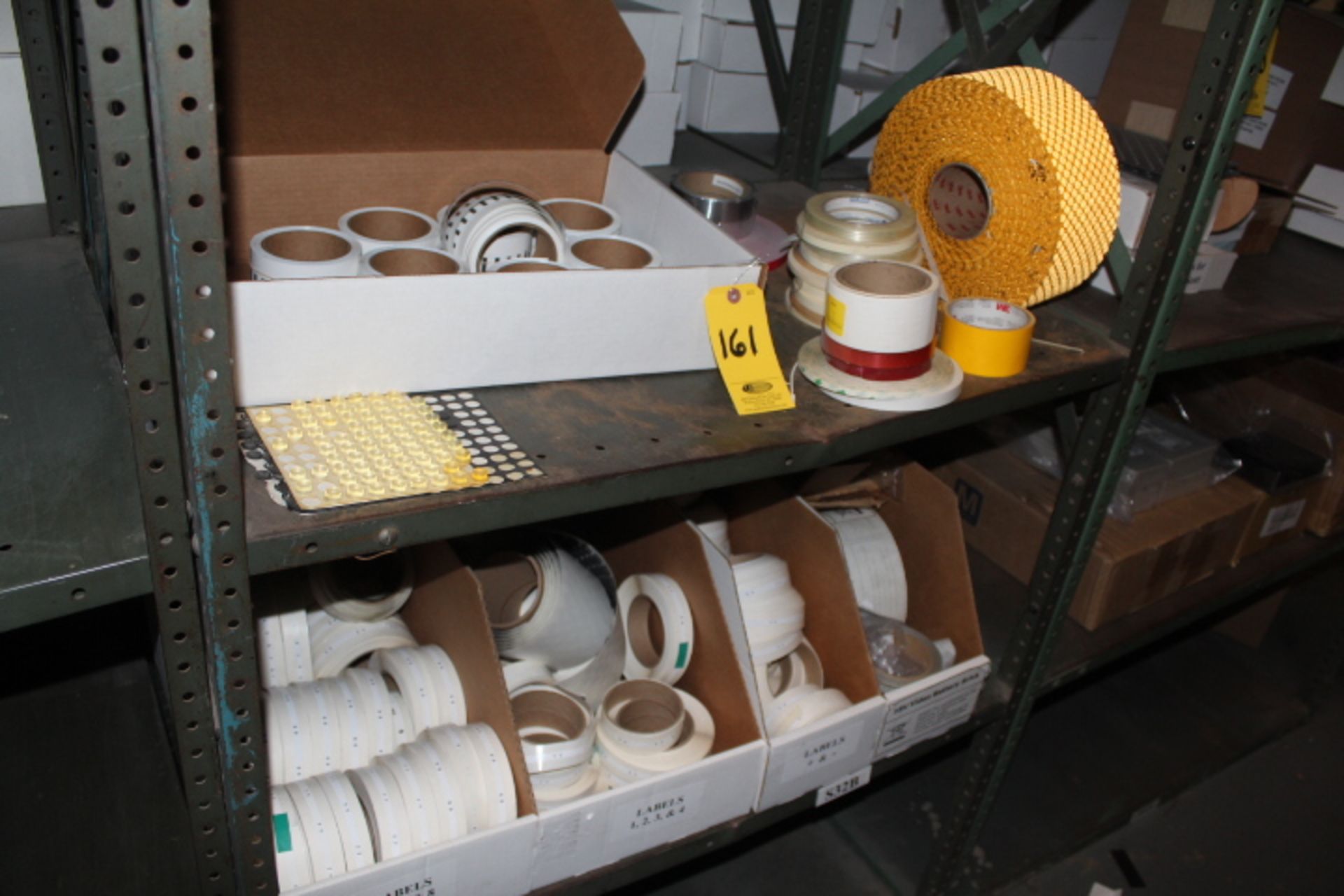 ASSORTED TAPE, LABELS, RUBBER FEET/PADS