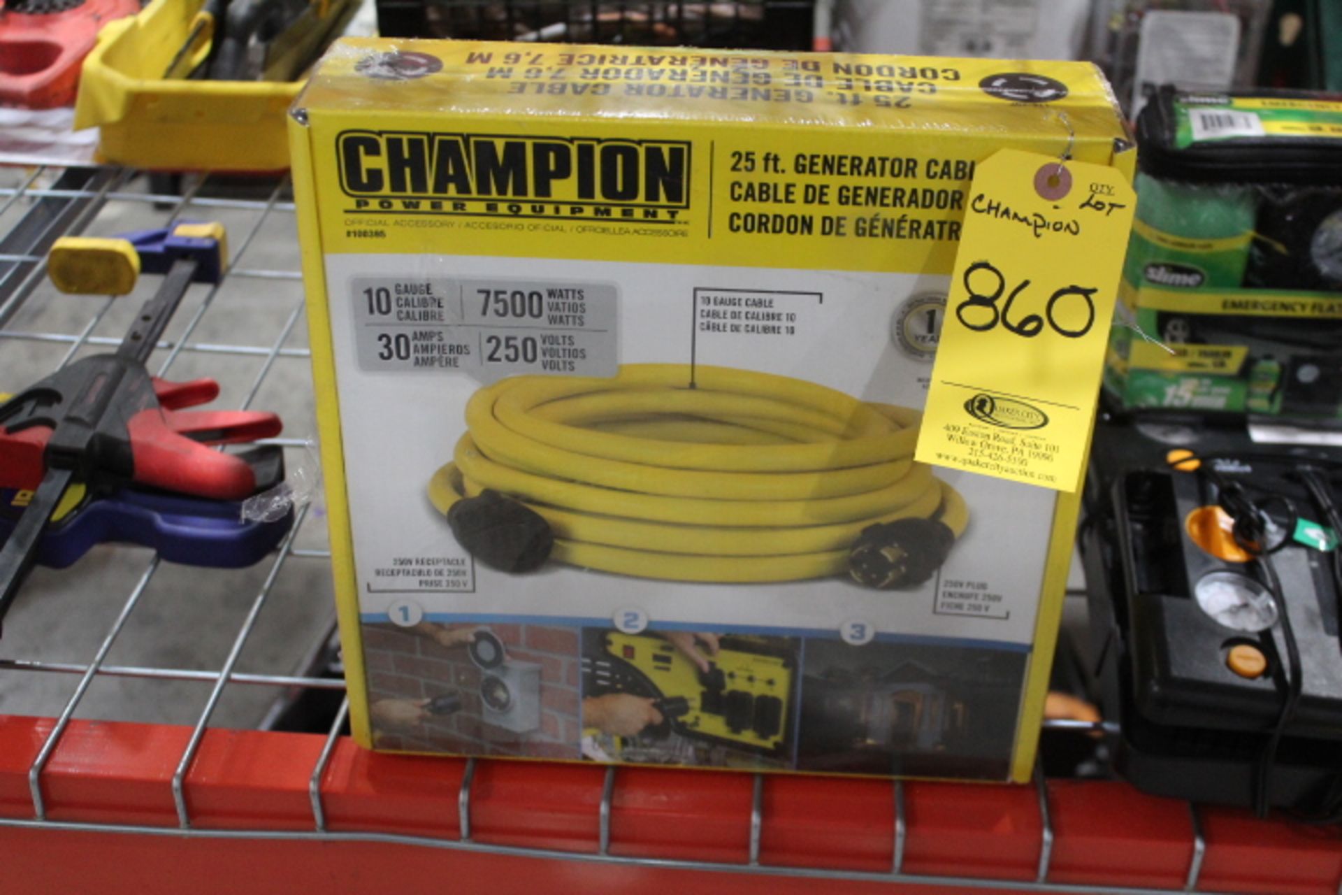 CHAMPION 25 FT. GENERATOR CABLE - NEW