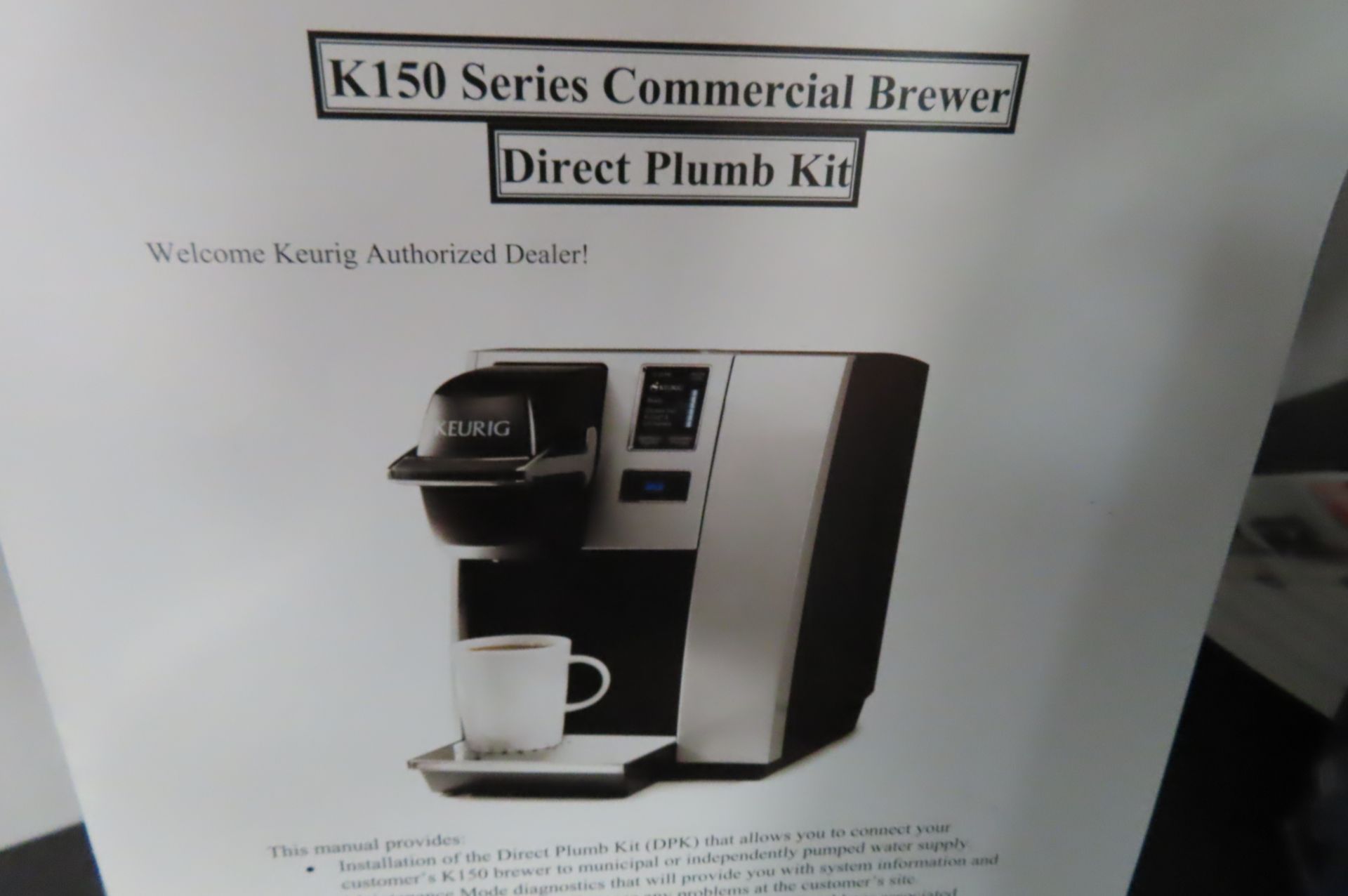 KEURIG K150 COMMERICAL COFFEE BREWER WITH DIRECT PLUMB KIT, SUNBEAM 4-SLOT TOASTER AND KEURIG… - Image 3 of 3