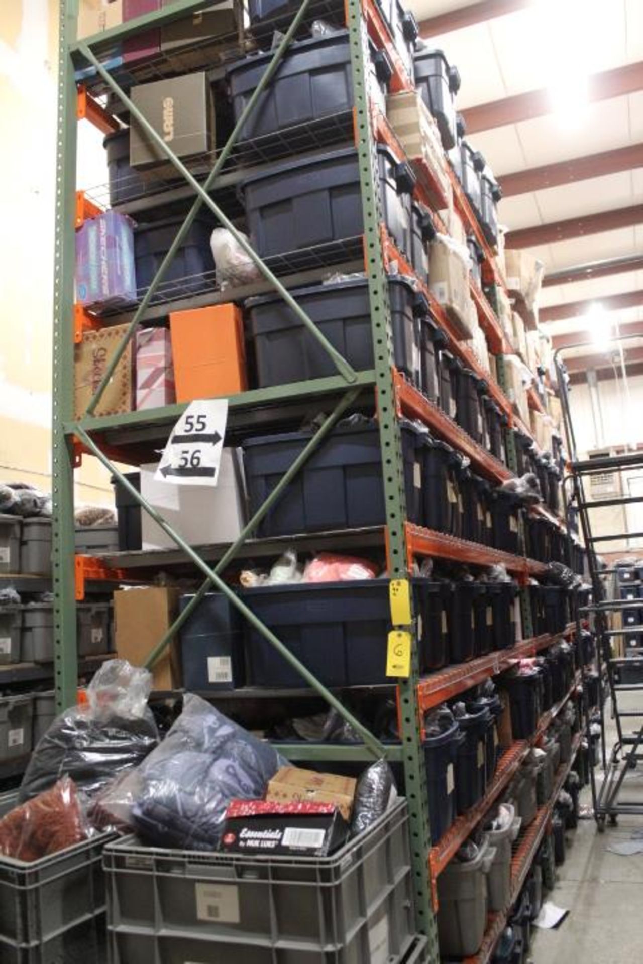 BULK BID ON LOTS 7-11 AND 18-22 (47) SECTIONS TEAR DROP PALLET RACKING…